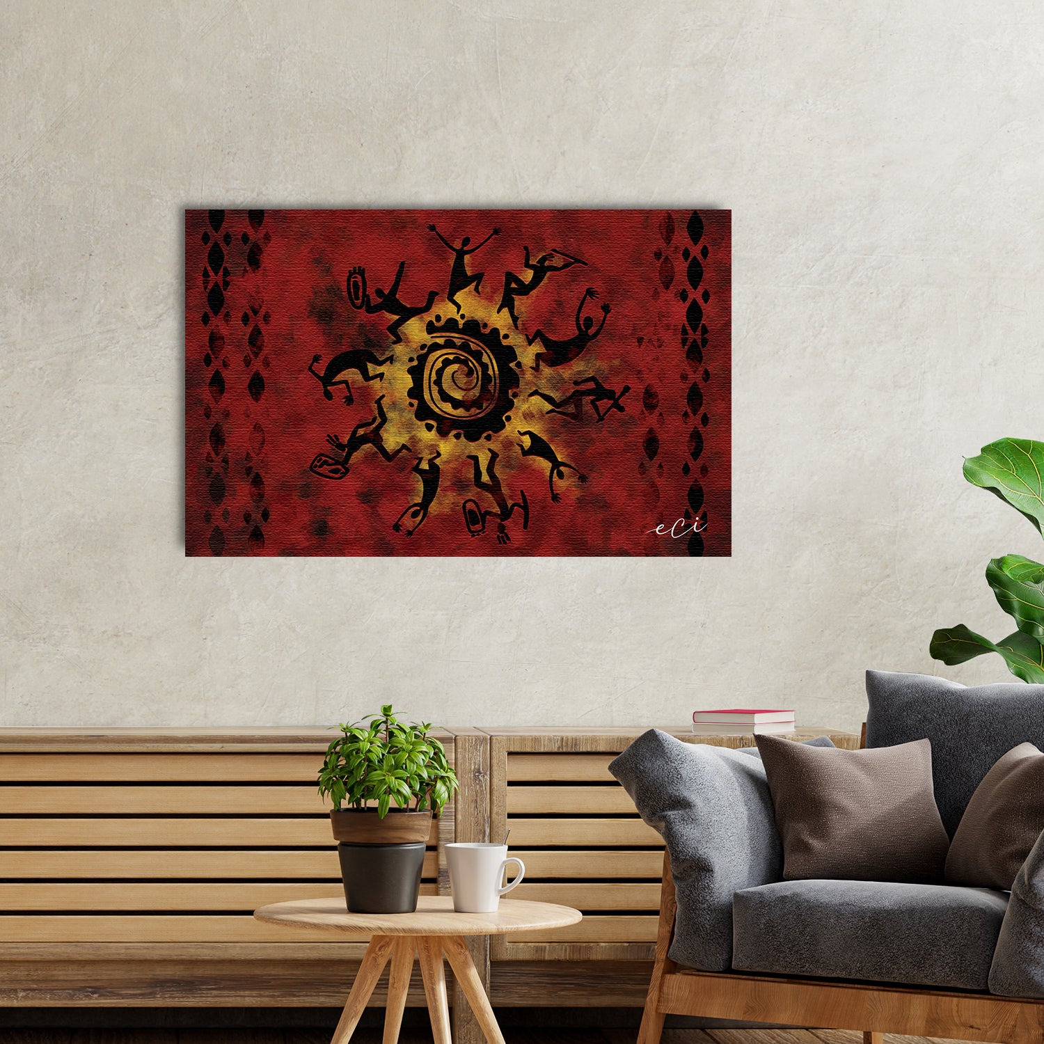 Tribal Mandala Original Design Canvas Printed Wall Painting