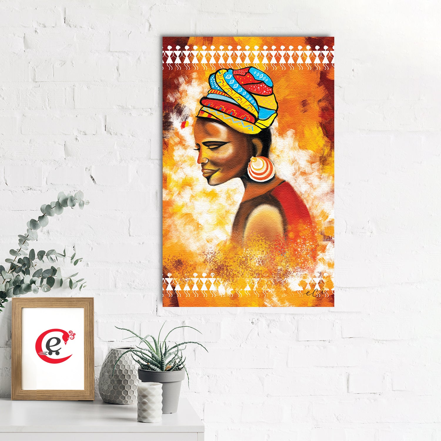 Tribal Lady Original Design Canvas Printed Wall Painting 1