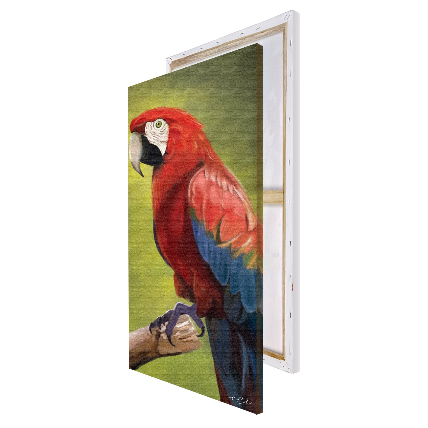 Parrot On Tree Branch Canvas Painting Digital Printed Bird Wall Art 4