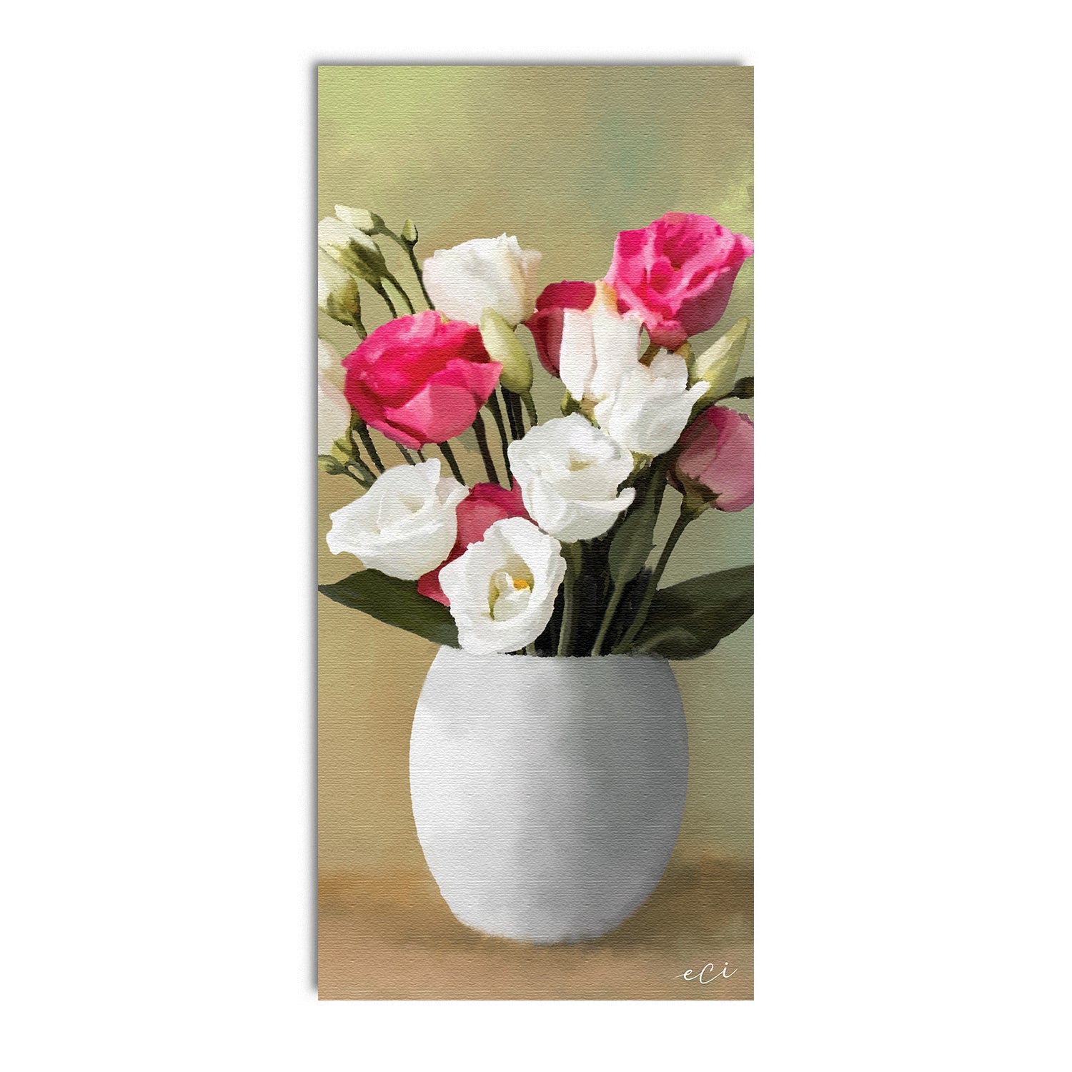 Beautiful Flower Vase Original Design Canvas Printed Wall Painting