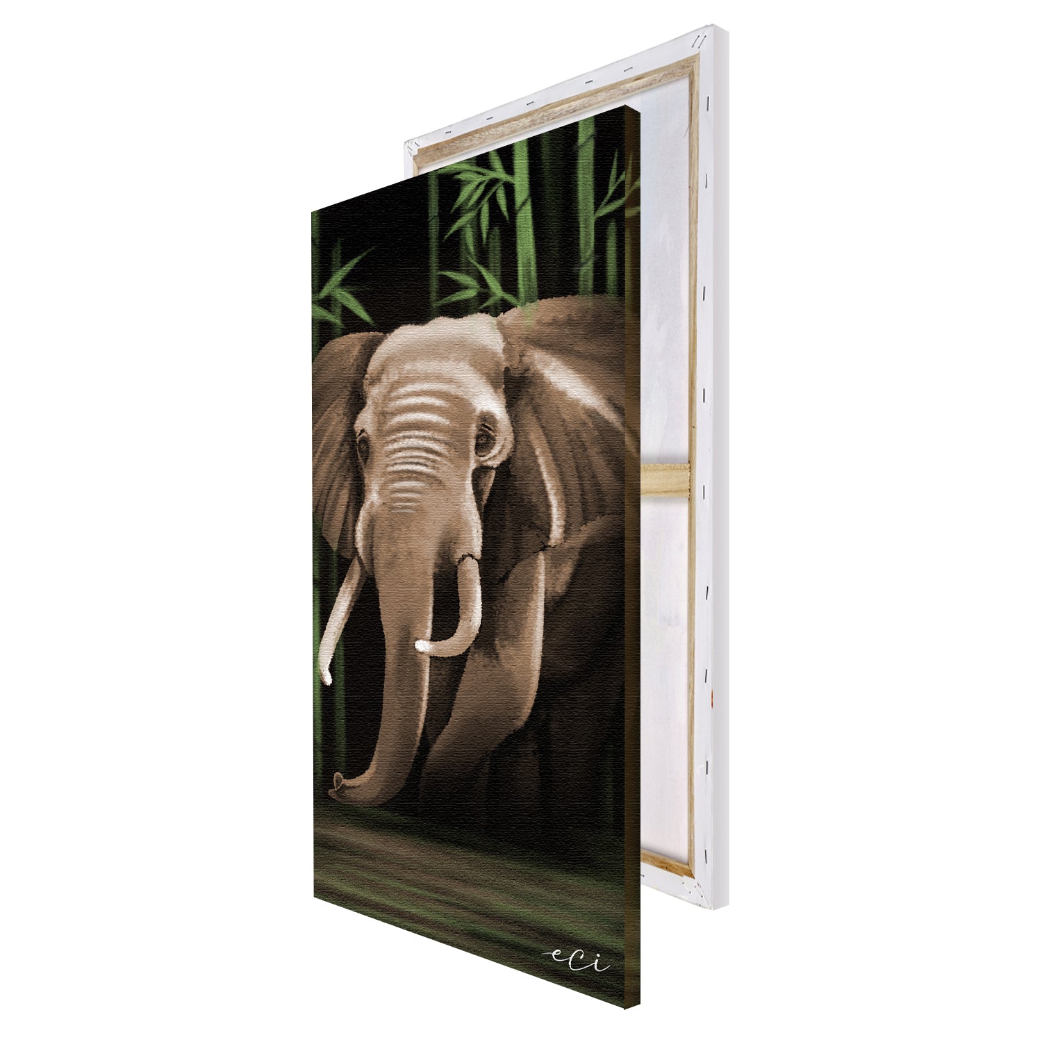 Elephant Walking In A Forest Canvas Painting Digital Printed Animal Wall Art 4