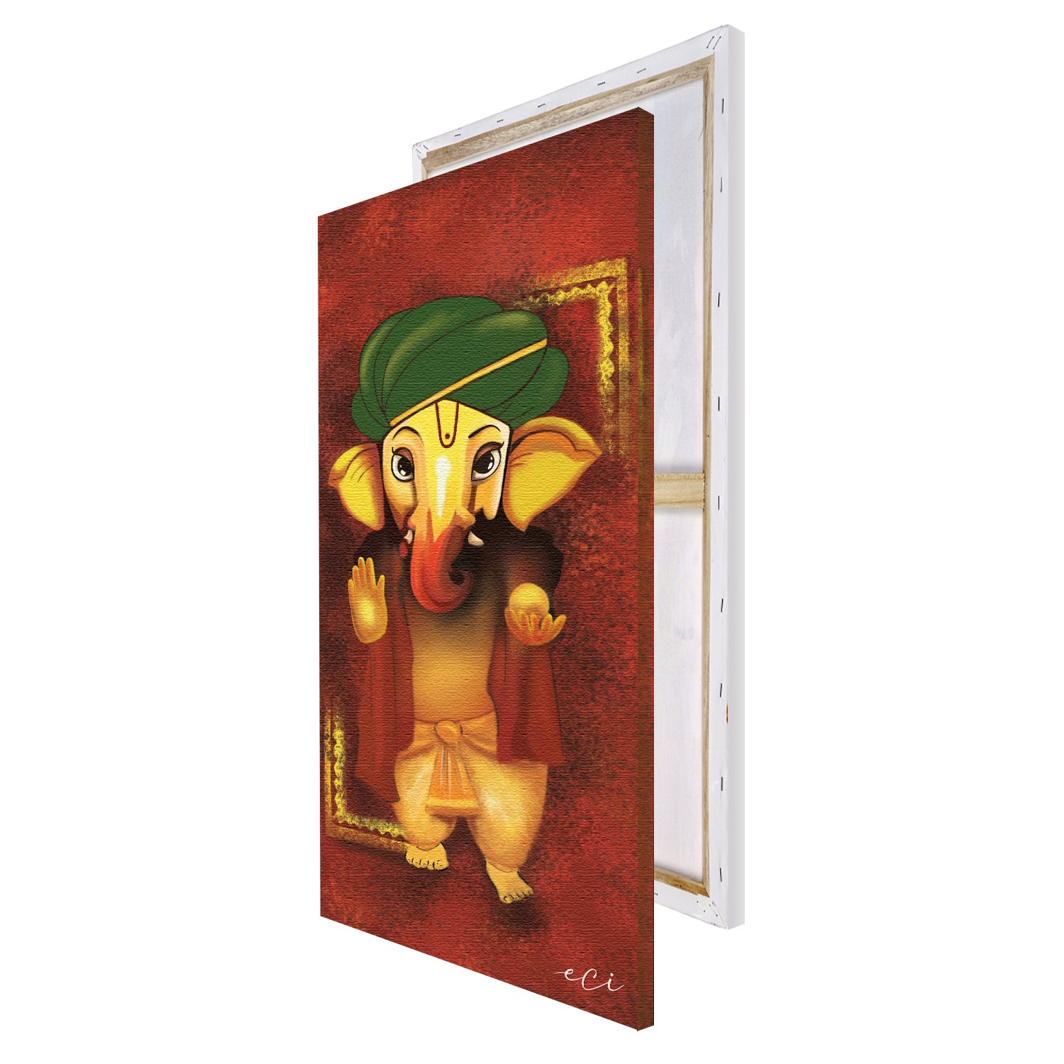 Spiritual Lord Ganesha Original Design Canvas Printed Wall Painting 4