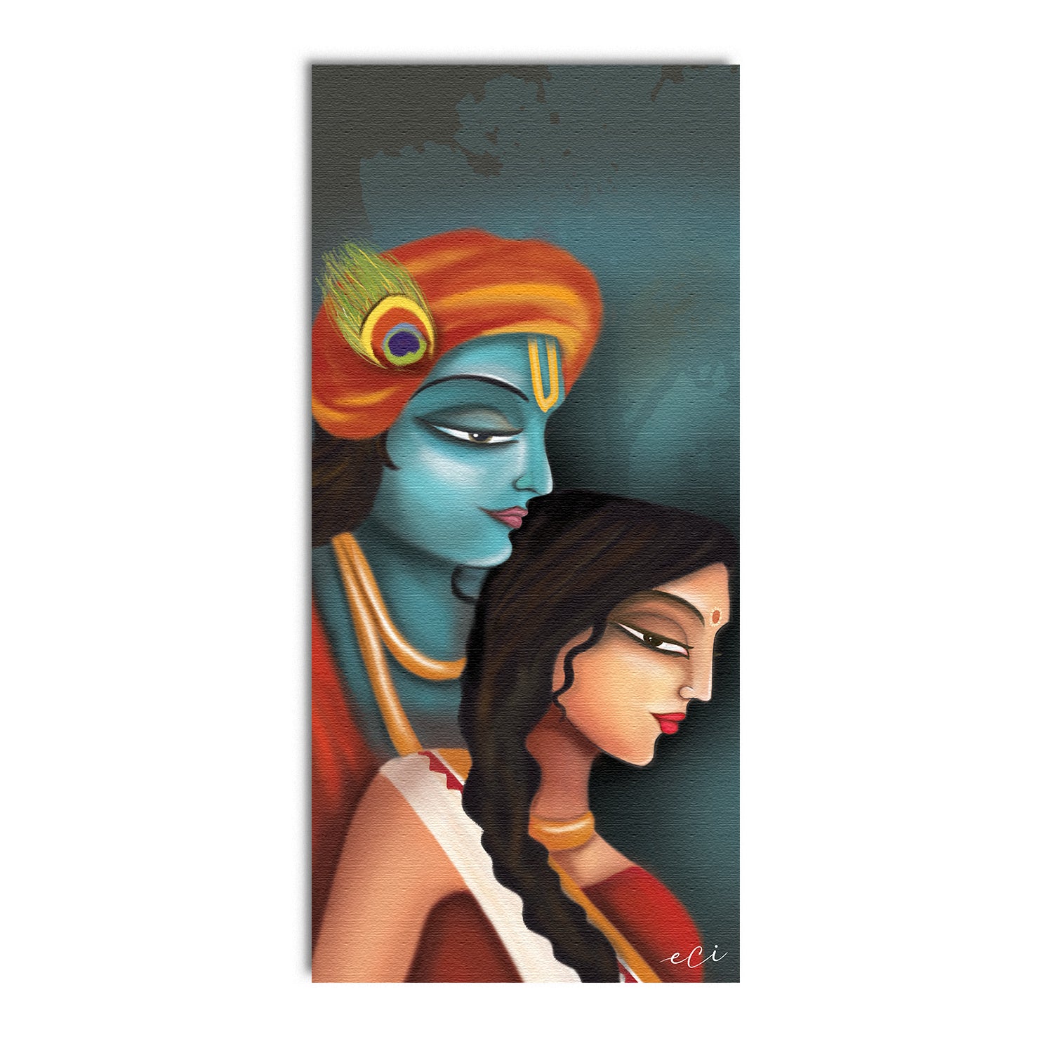 Hare Krishna Original Design Canvas Printed Wall Painting
