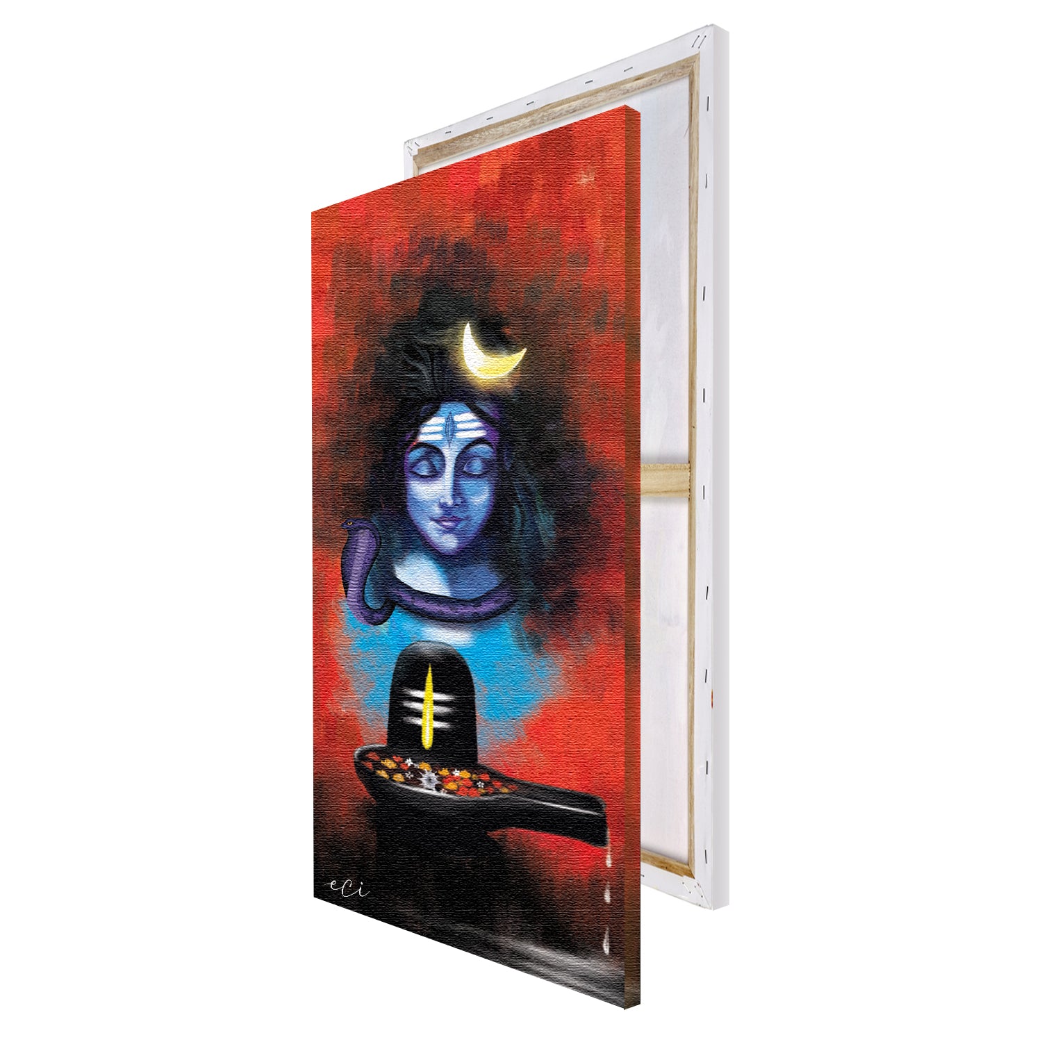 Beautiful Lord Shiva Original Design Canvas Printed Wall Painting 4