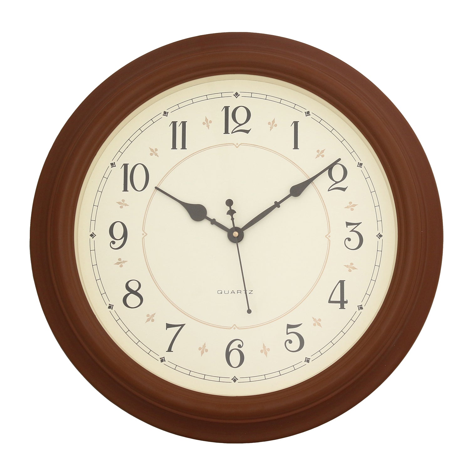 Brown Round Plastic Wall Clock