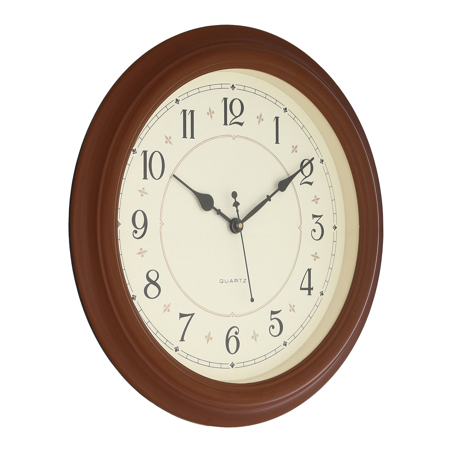 Brown Round Plastic Wall Clock 3