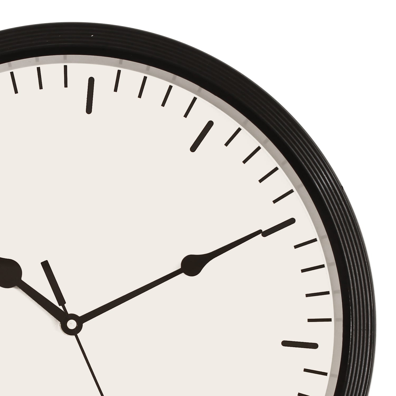 Round Designer Plastic Quartz analog wall clock (Black 32 x 32 cm) 4