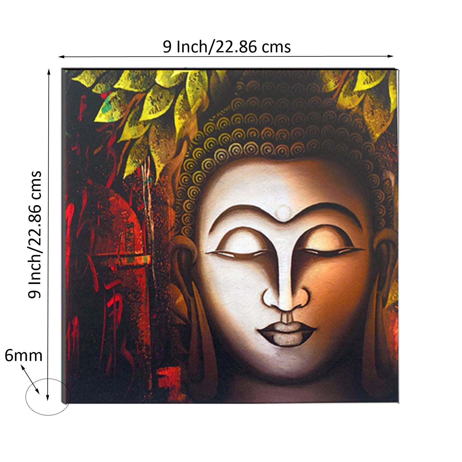 Meditating Lord Buddha Painting Digital Printed Religious Wall Art 2