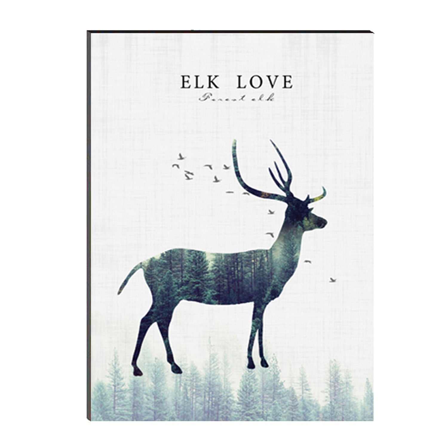 6MM MDF Elk Love Deer Satin Matt Texture UV Art Painting
