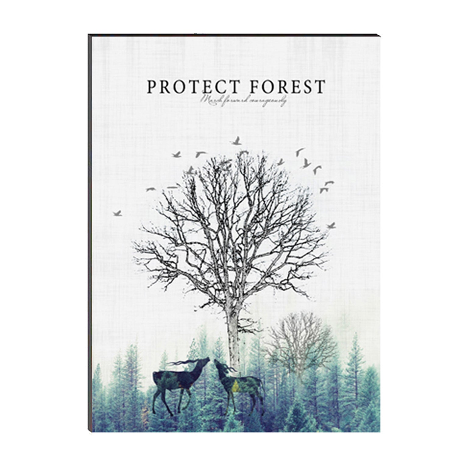6MM MDF Protect Forest Theme Satin Matt Texture UV Art Painting