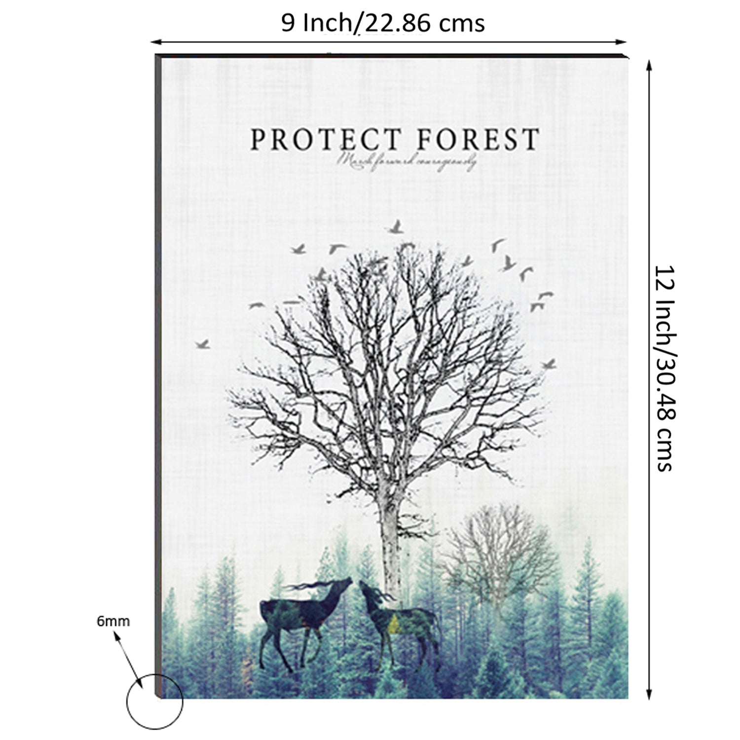 6MM MDF Protect Forest Theme Satin Matt Texture UV Art Painting 2