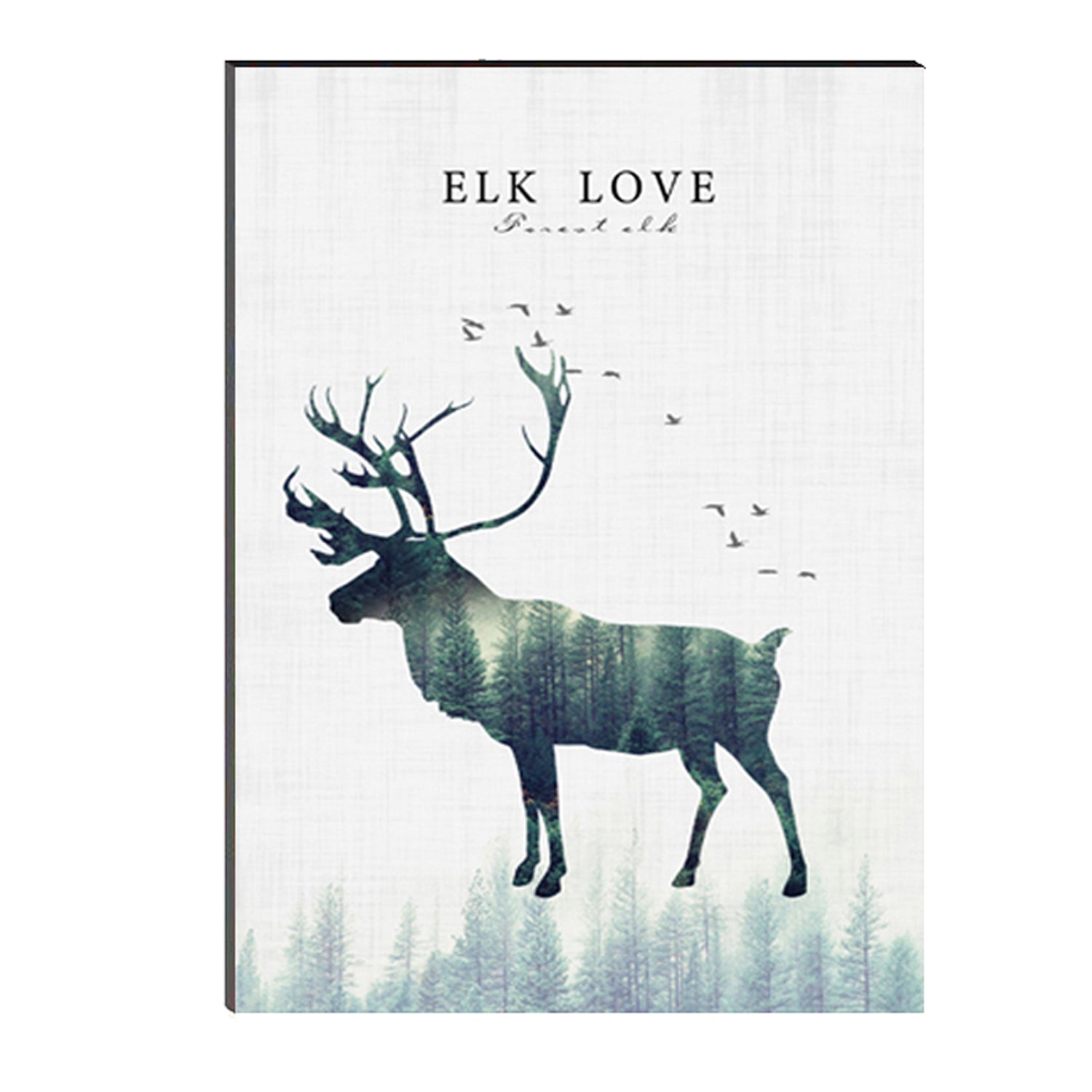 6MM MDF Elk Love Deer Satin Matt Texture UV Art Painting