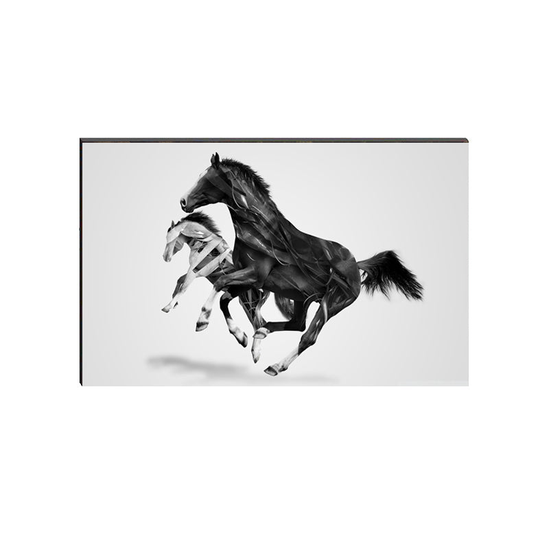 6MM MDF Running Horses Satin Matt Texture UV Art Painting