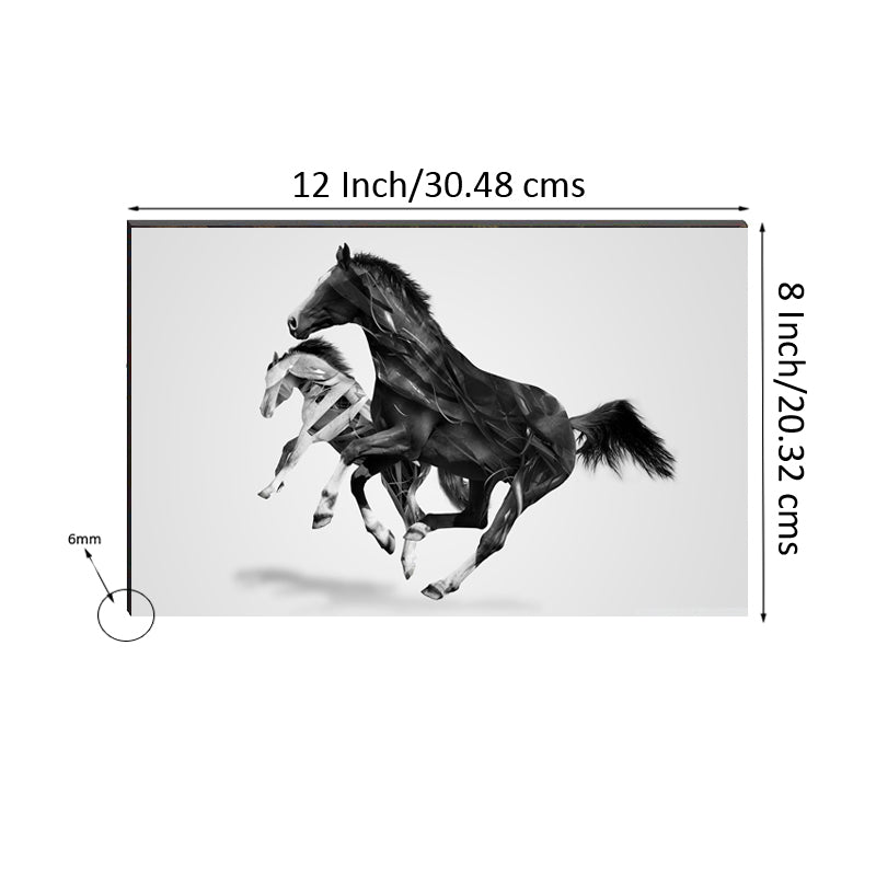 6MM MDF Running Horses Satin Matt Texture UV Art Painting 2