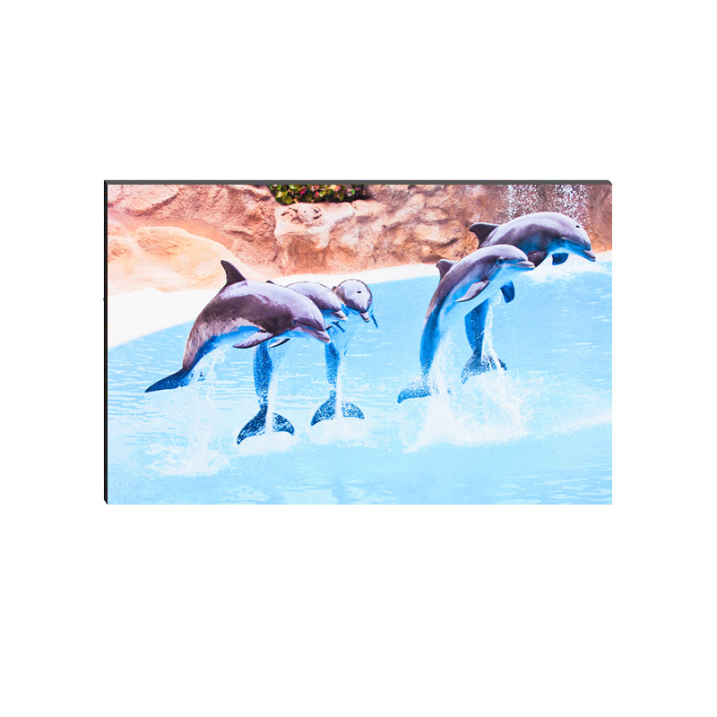 6MM MDF Jumping Dolphins Satin Matt Texture UV Art Painting