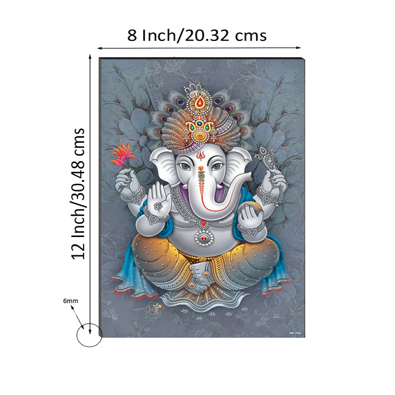 6MM MDF Lord Ganesha Satin Matt Texture UV Art Painting 2