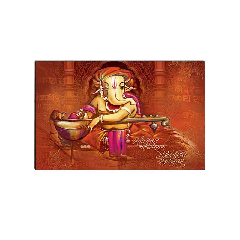 6MM MDF Lord Ganesha Satin Matt Texture UV Art Painting
