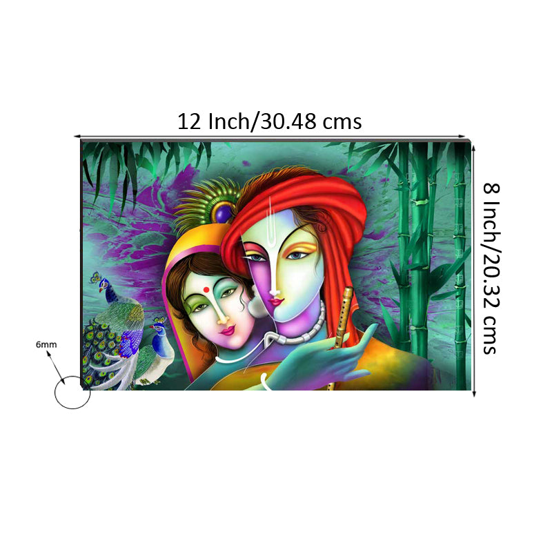 6MM MDF Radha Krishna Satin Matt Texture UV Art Painting 2