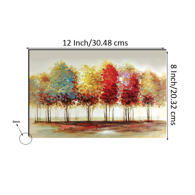 6MM MDF Colorful Trees Satin Matt Texture UV Art Painting 2