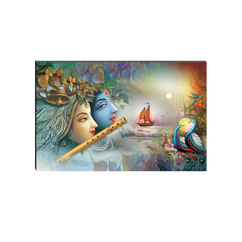 6MM MDF Radha Krishna Satin Matt Texture UV Art Painting