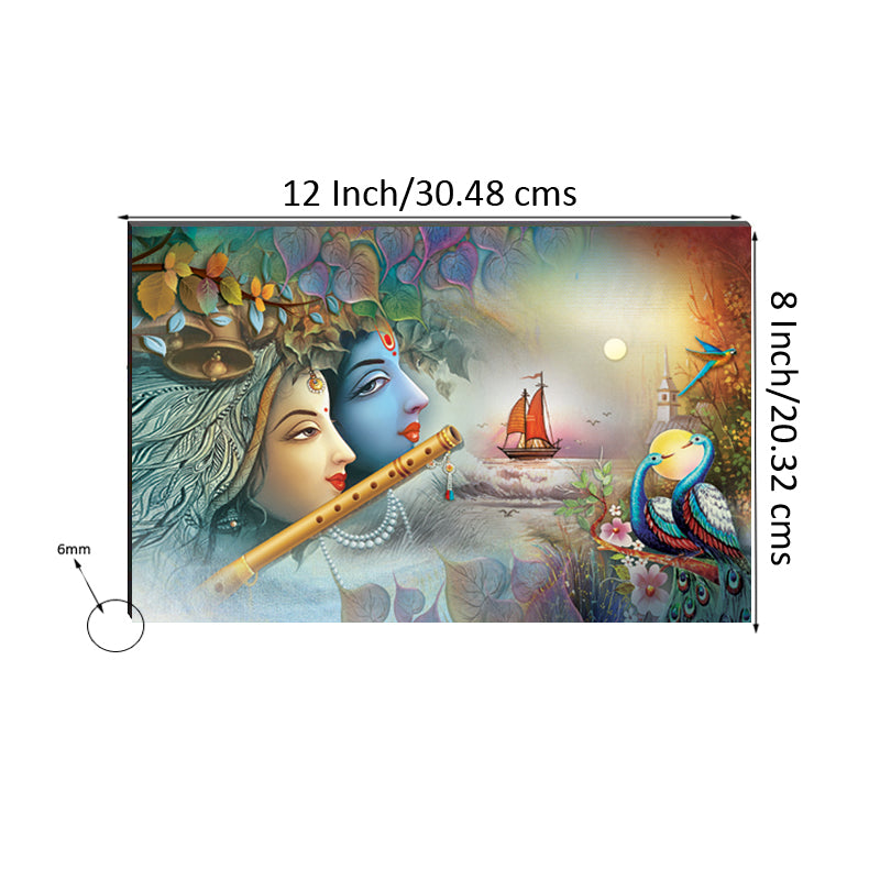 6MM MDF Radha Krishna Satin Matt Texture UV Art Painting 2