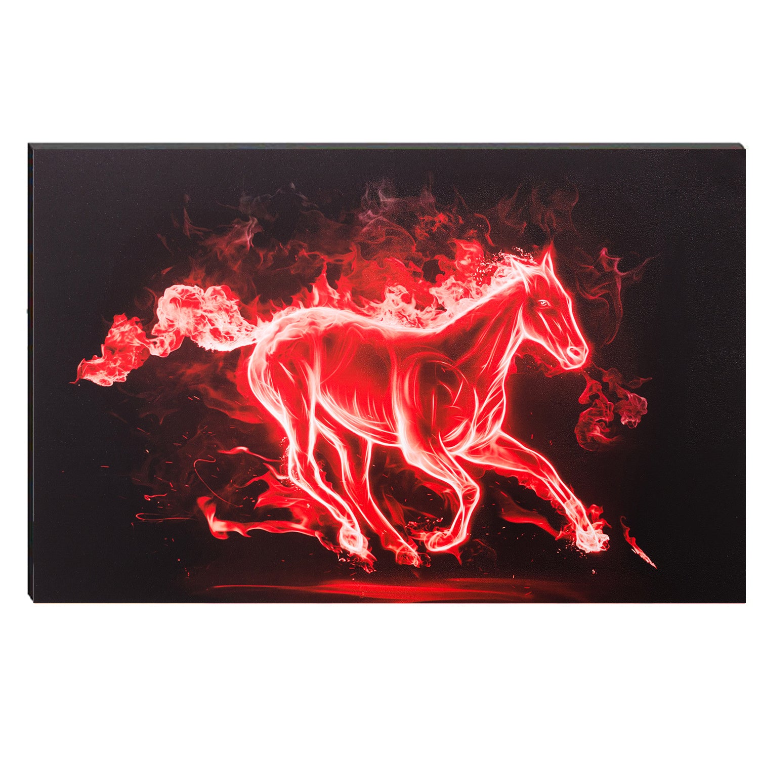 6MM MDF Red Running Horse Satin Matt Texture UV Art Painting