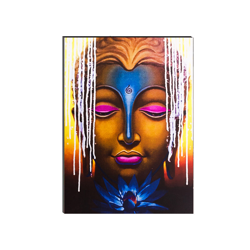6MM MDF Meditating Lord Buddha Satin Matt Texture UV Art Painting