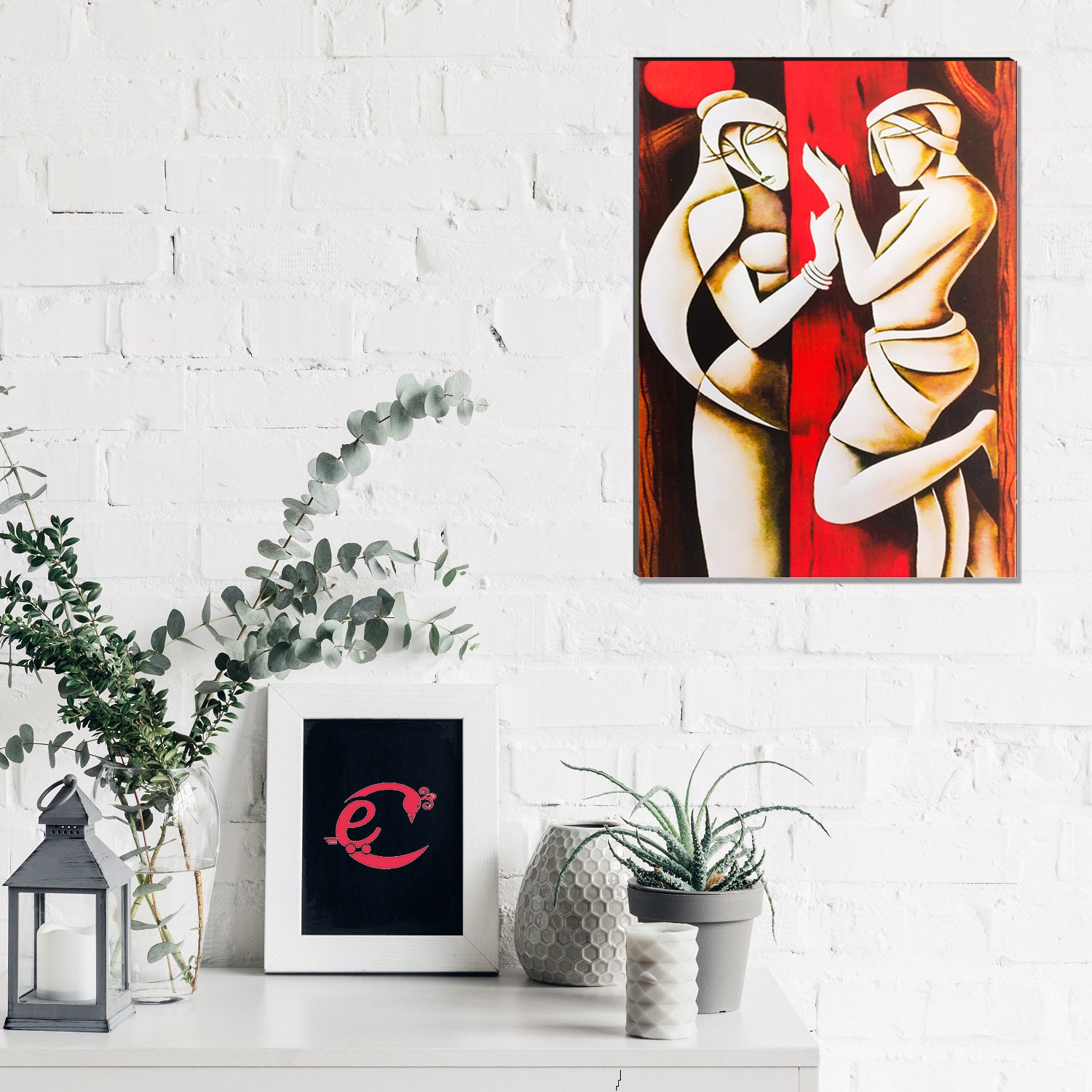 6MM MDF Romantic Couple Satin Matt Texture UV Art Painting 1