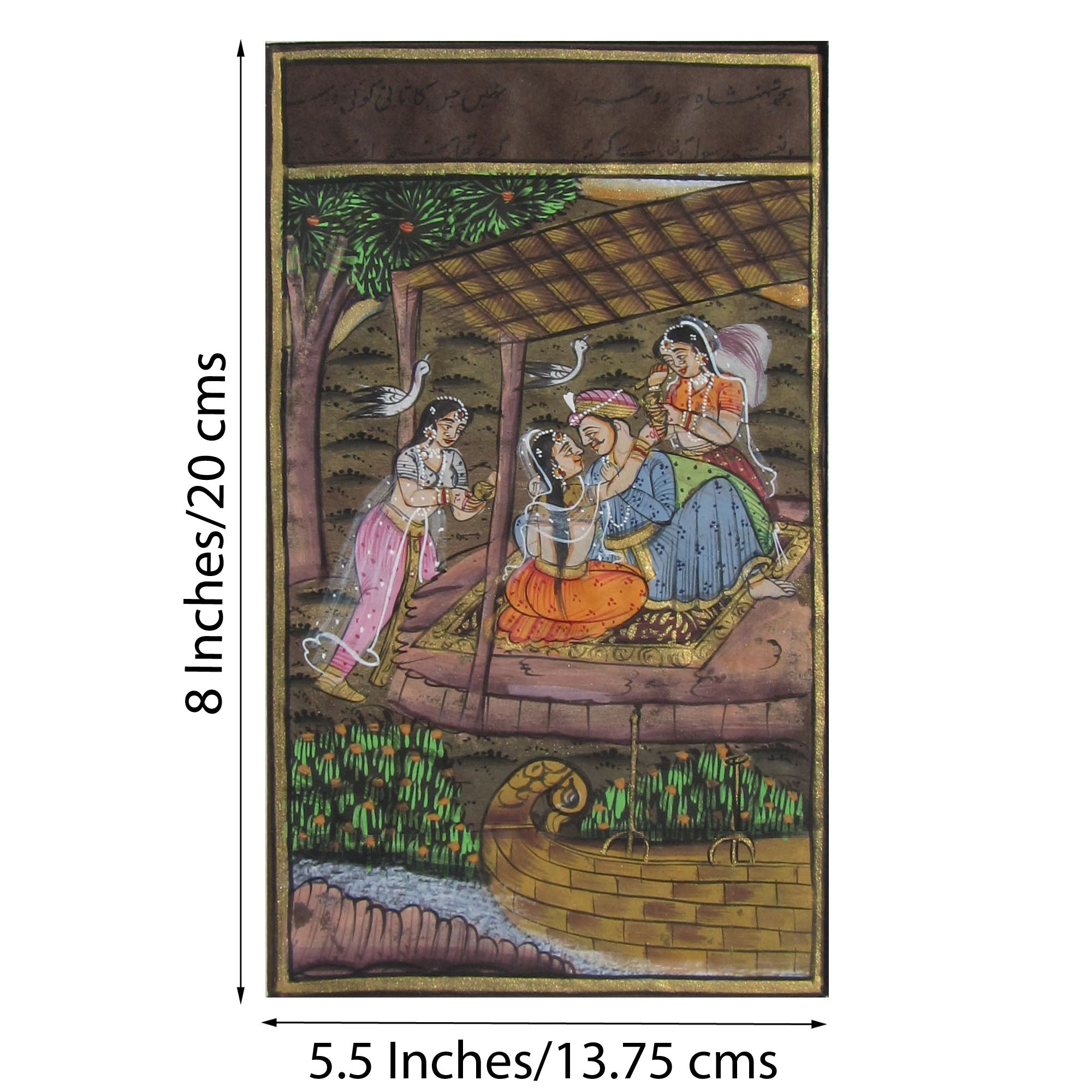 Royal Couple Mughal Miniature Original Art Paper Painting 1