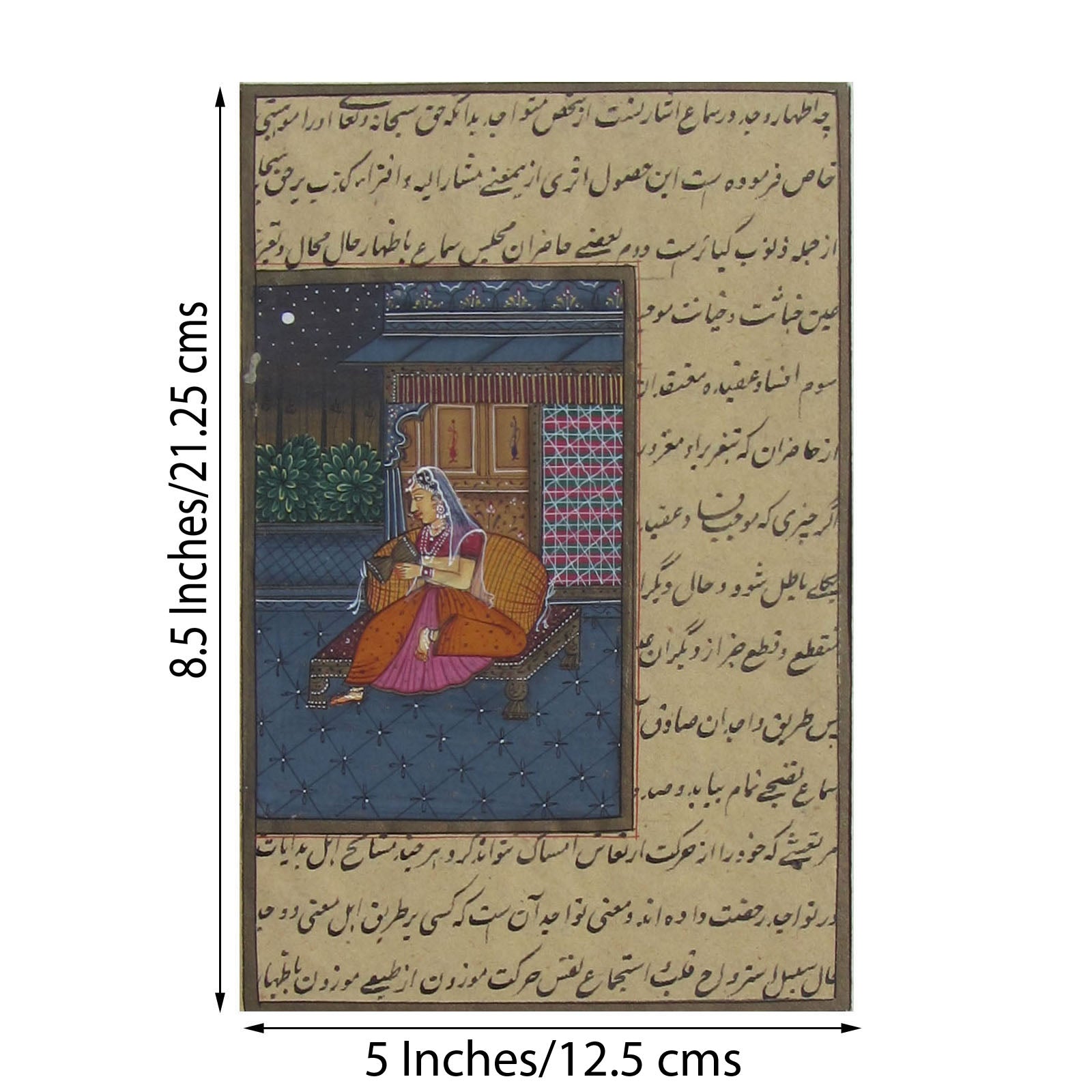 Rajasthani Miniature of Ragini Original Art Paper Painting 1