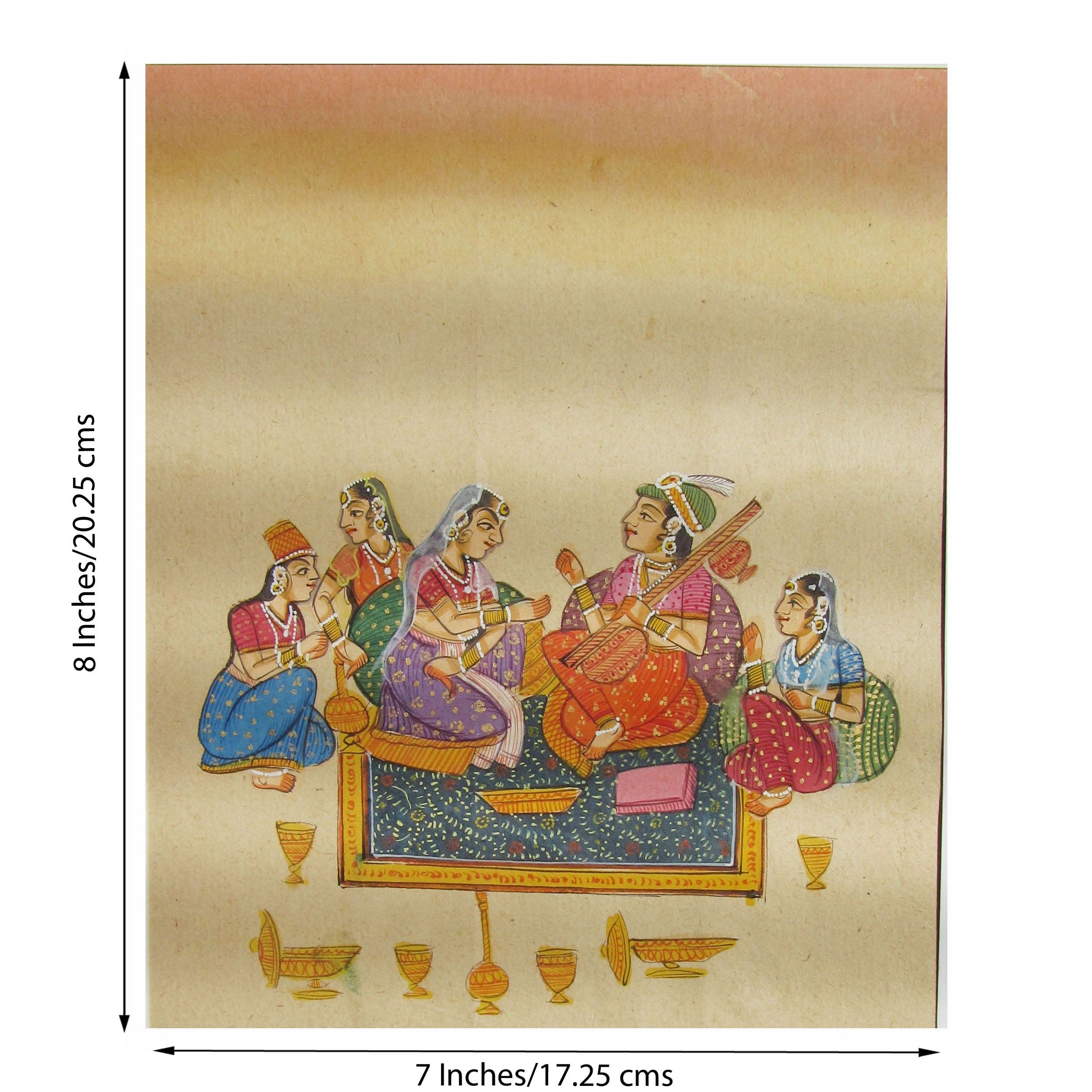 Erotic Mughal Love Scene Original Art Paper Painting 1