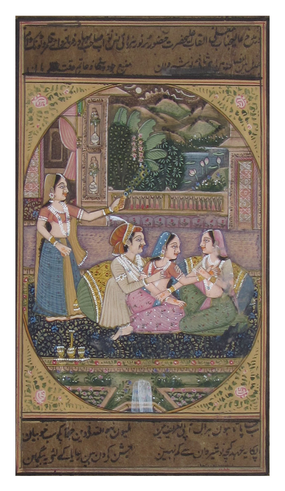 Recreating Melodies Mughal Painting Original Art Paper Painting
