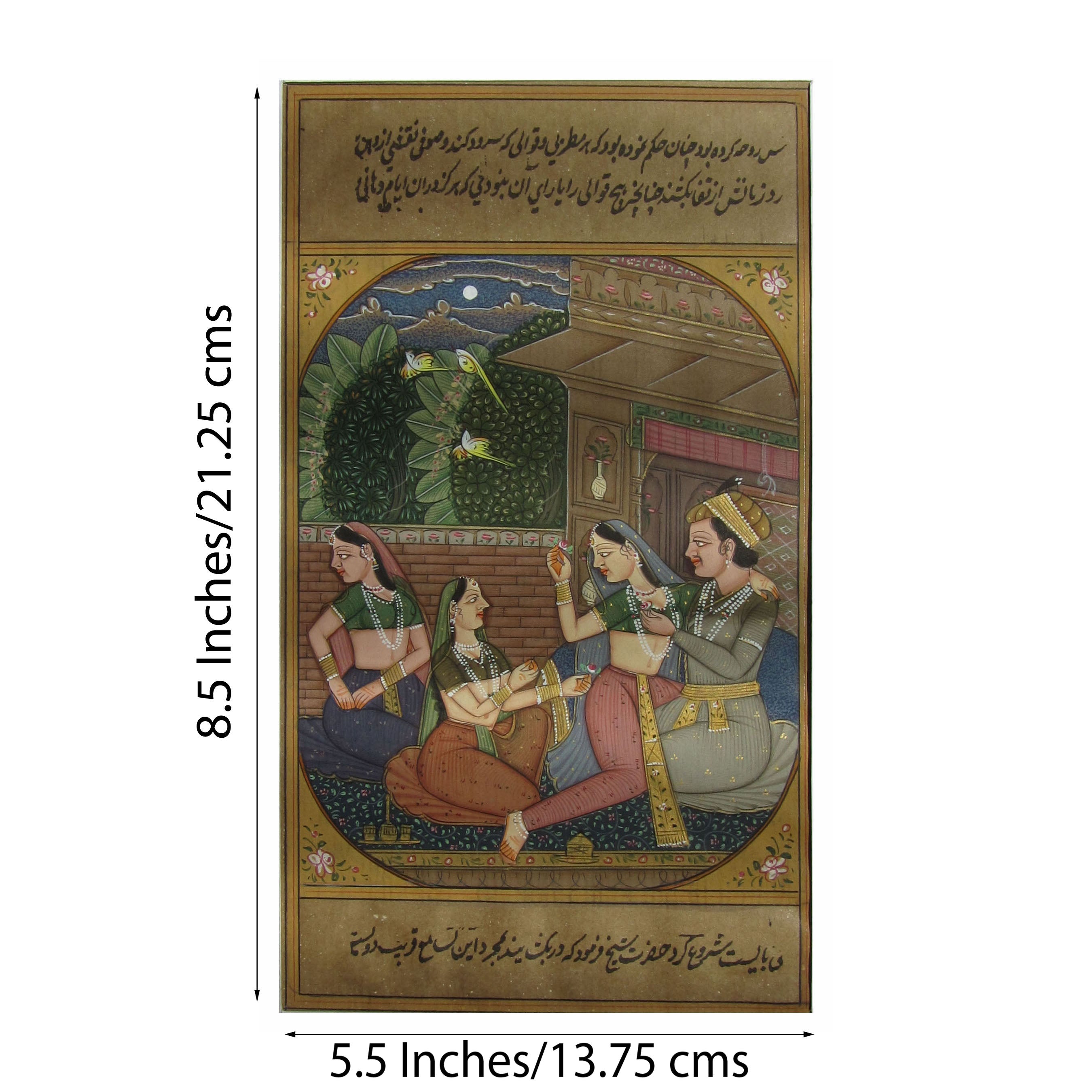 Regal Entertainment Mughal Painting Original Art Paper Painting 1