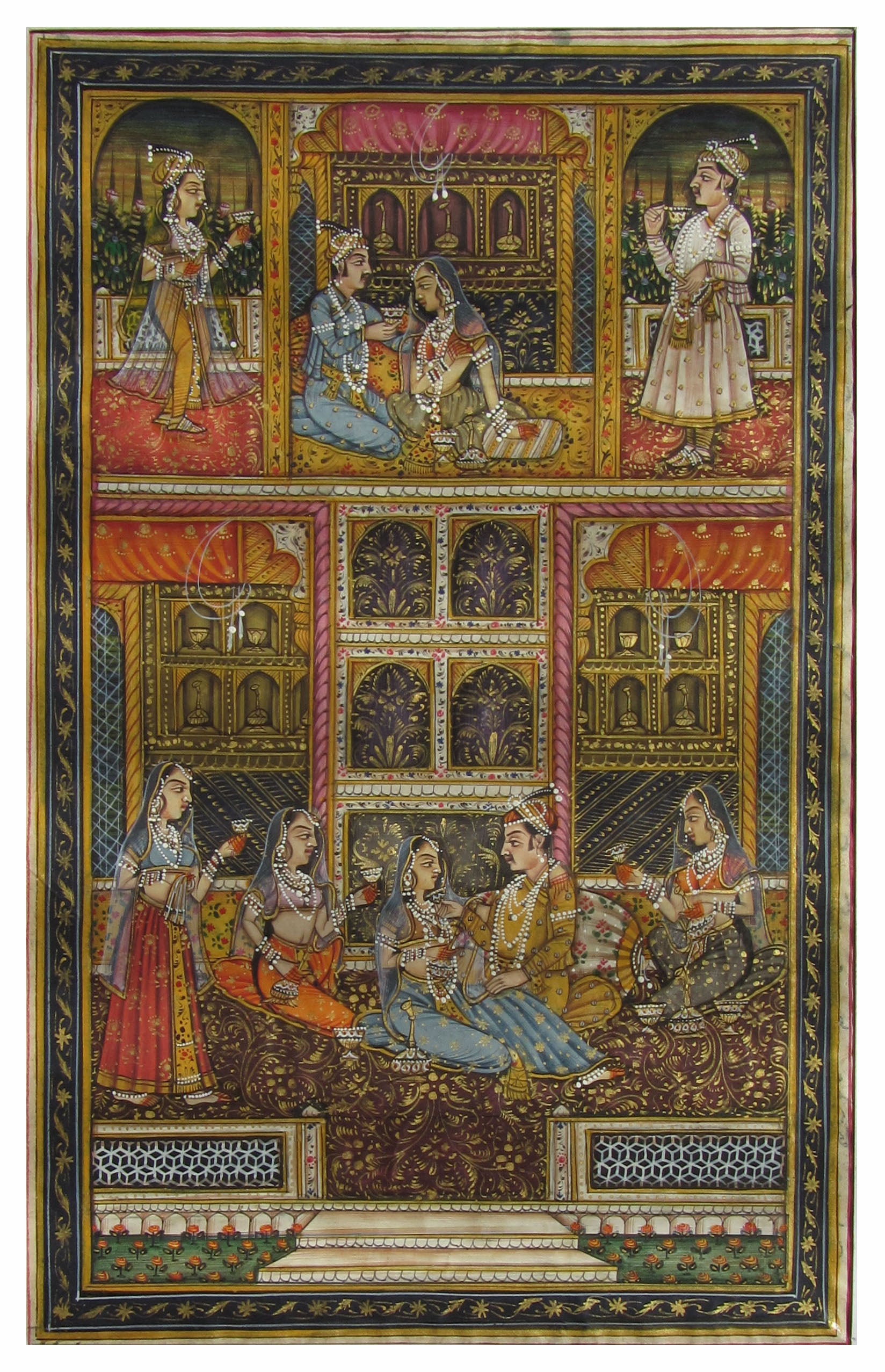 Mughal Love Scene Original Art Paper Painting