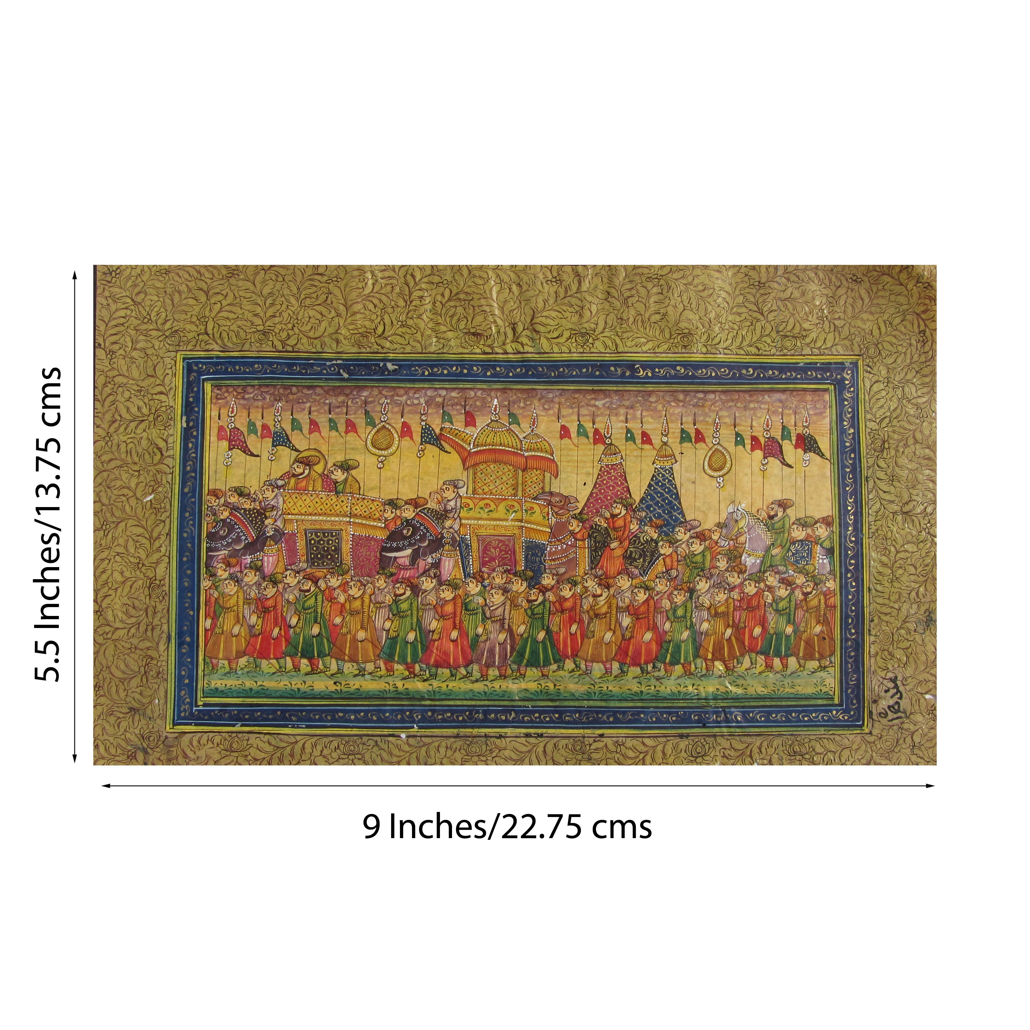 Royal Mughal Troop Original Art Paper Painting 1