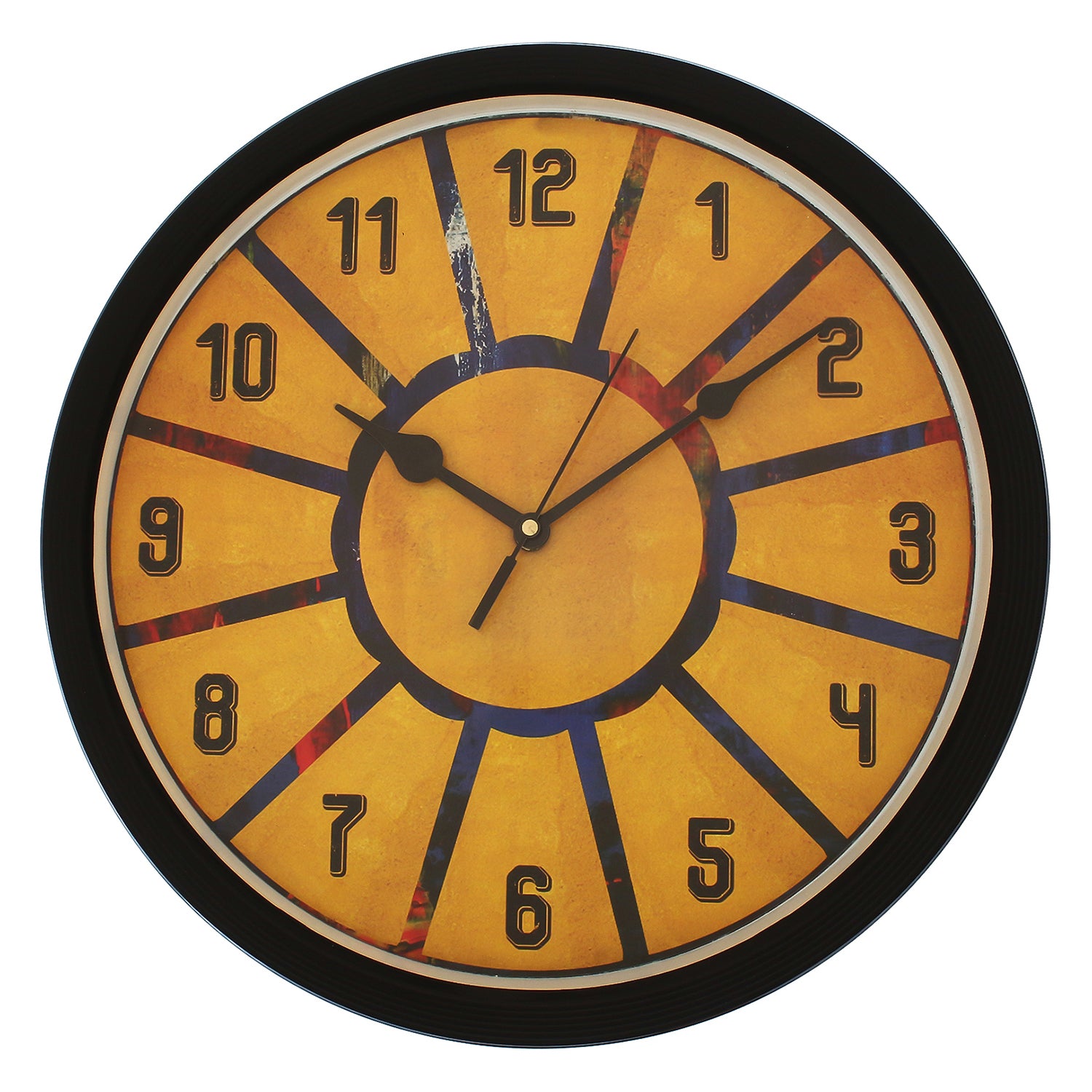 Designer Round Analog Black Wall Clock
