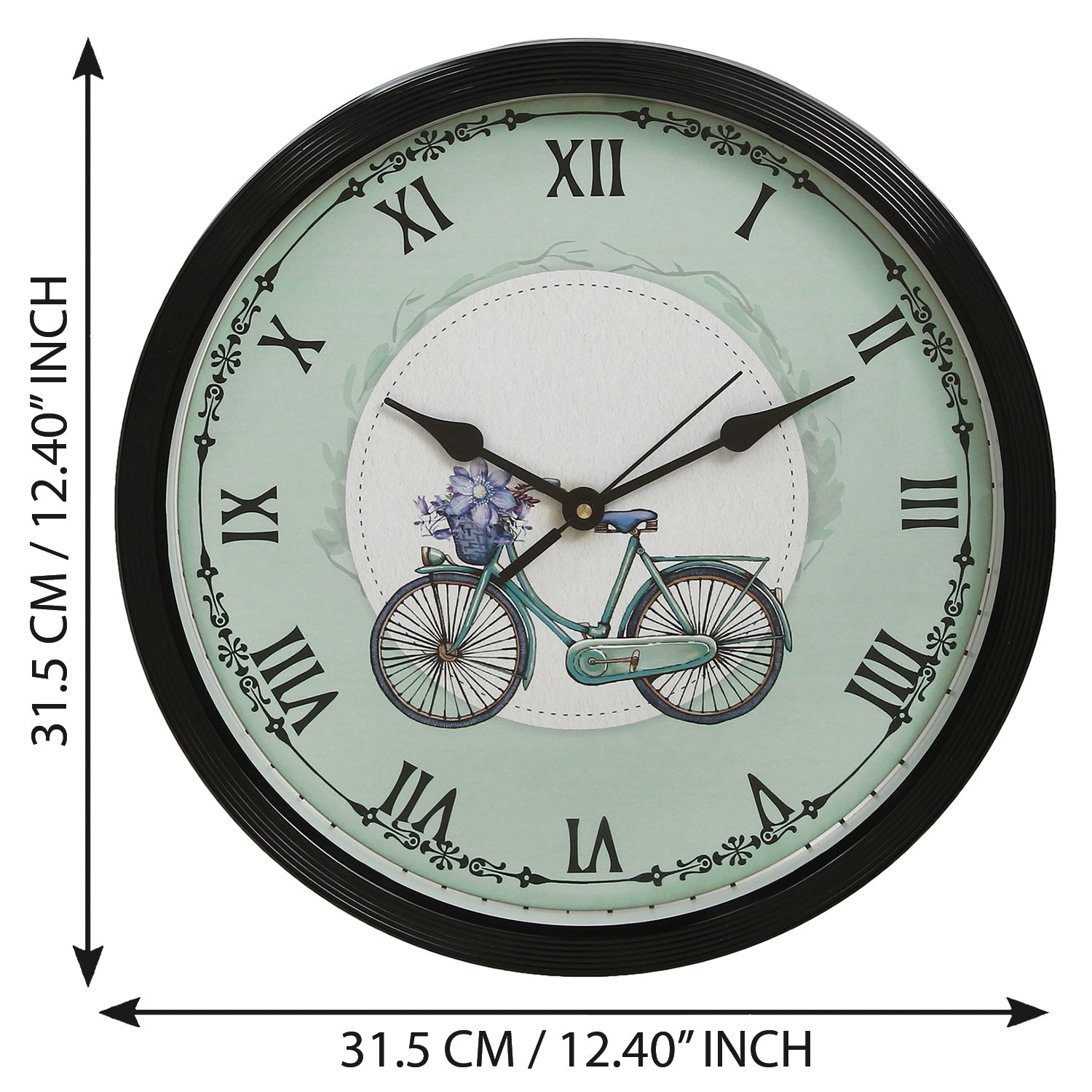 Bicycle Theme Round Shape Analog Designer Wall Clock 3
