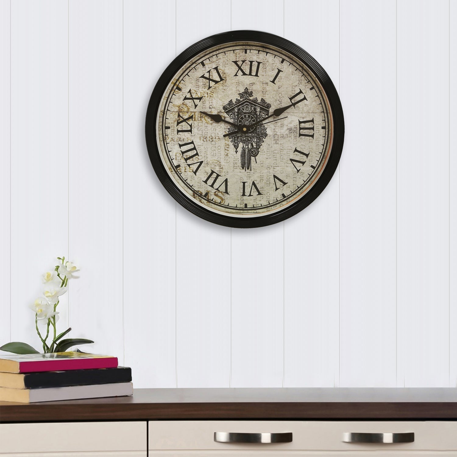 Round Shape Analog Roman Numbers Designer Wall Clock 1