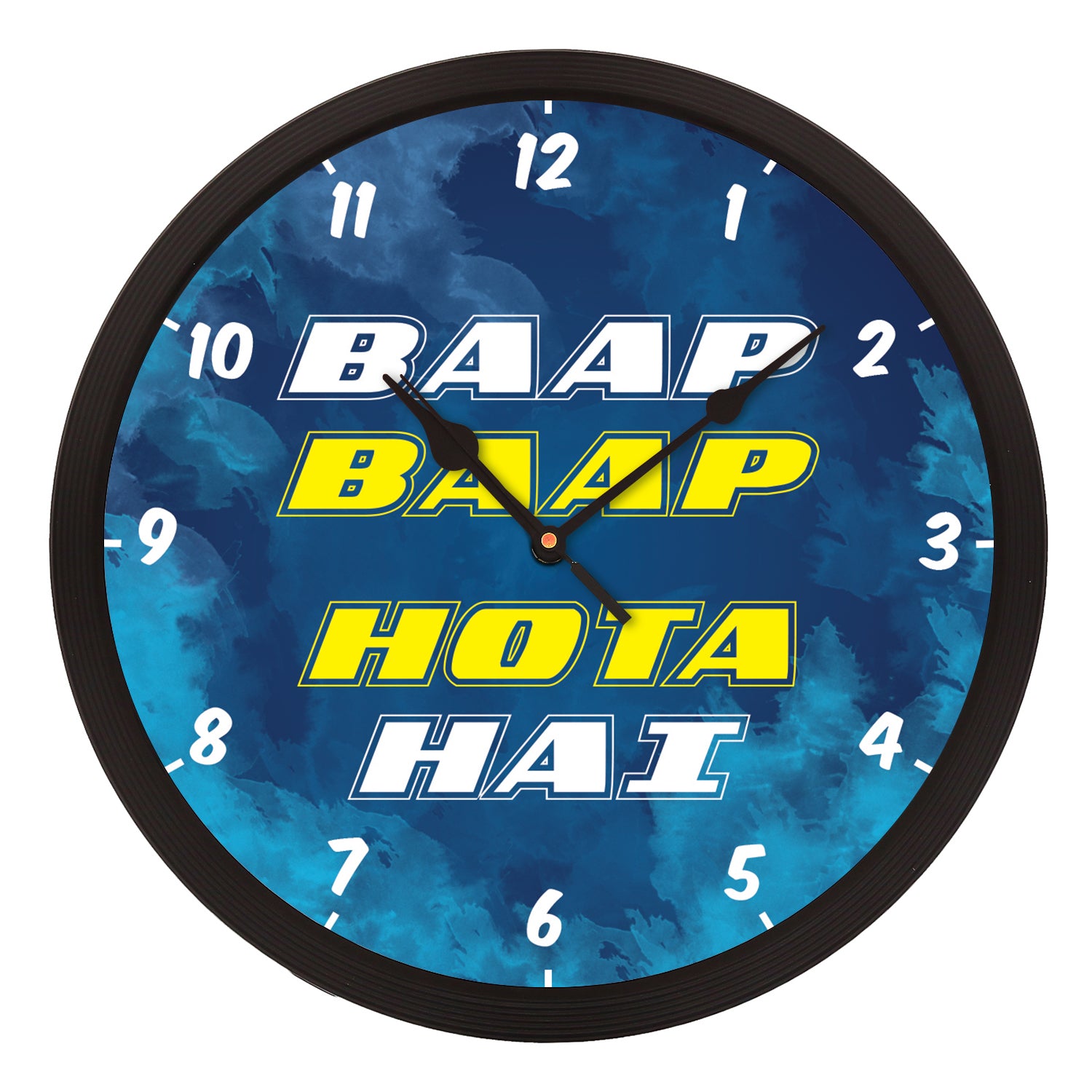 Baap Baap Hota Hai Dialogue Round Shape Analog Designer Wall Clock