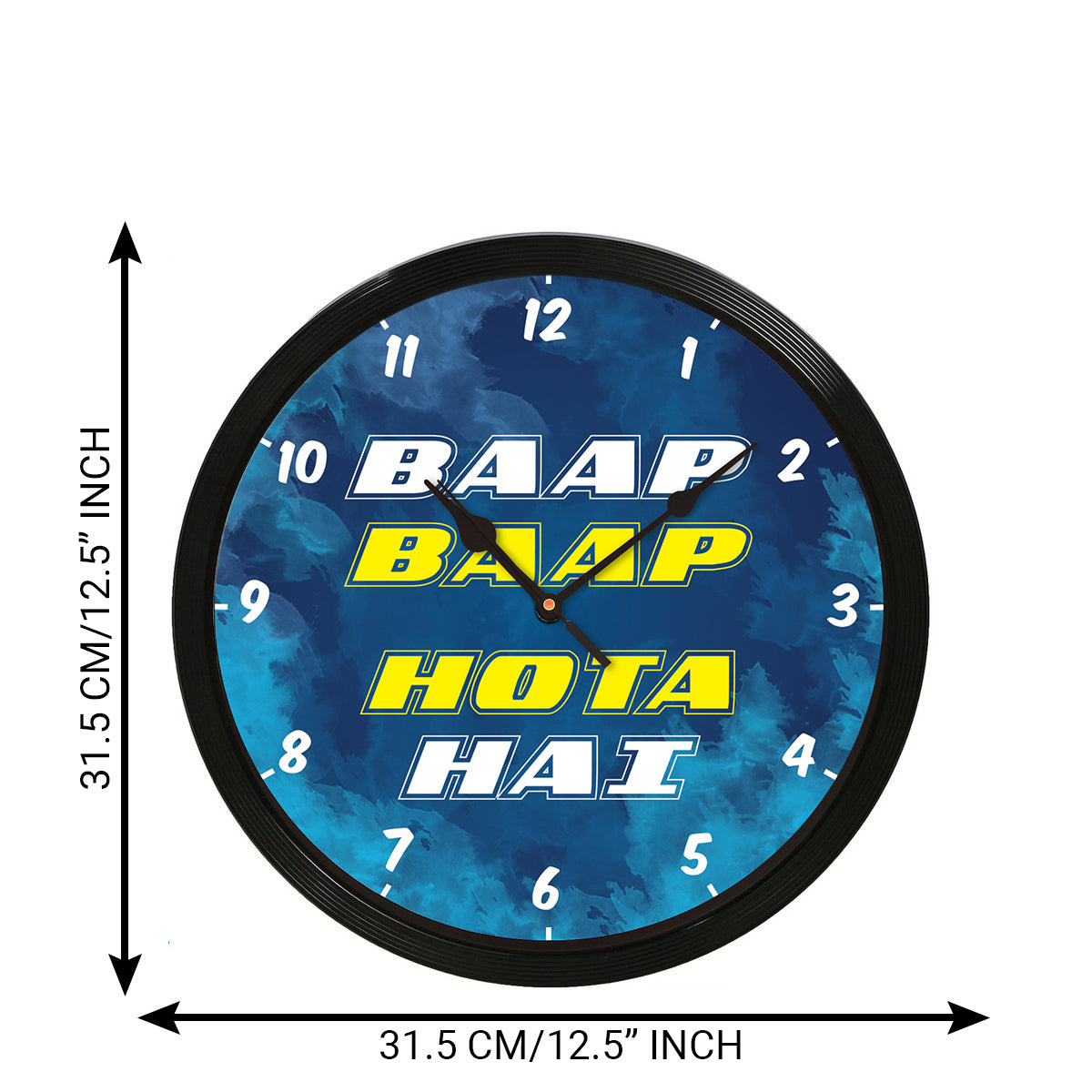 Baap Baap Hota Hai Dialogue Round Shape Analog Designer Wall Clock 3