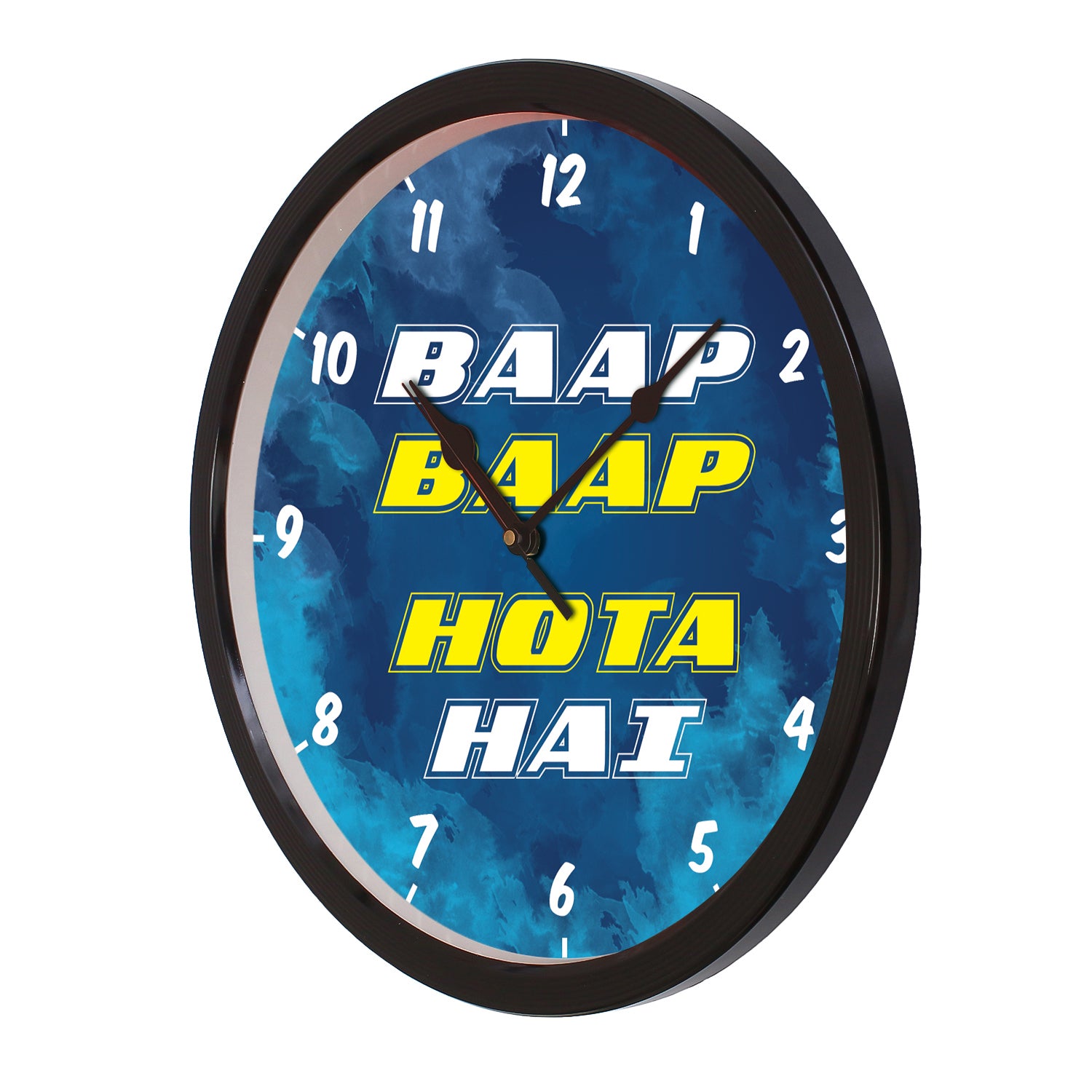 Baap Baap Hota Hai Dialogue Round Shape Analog Designer Wall Clock 4