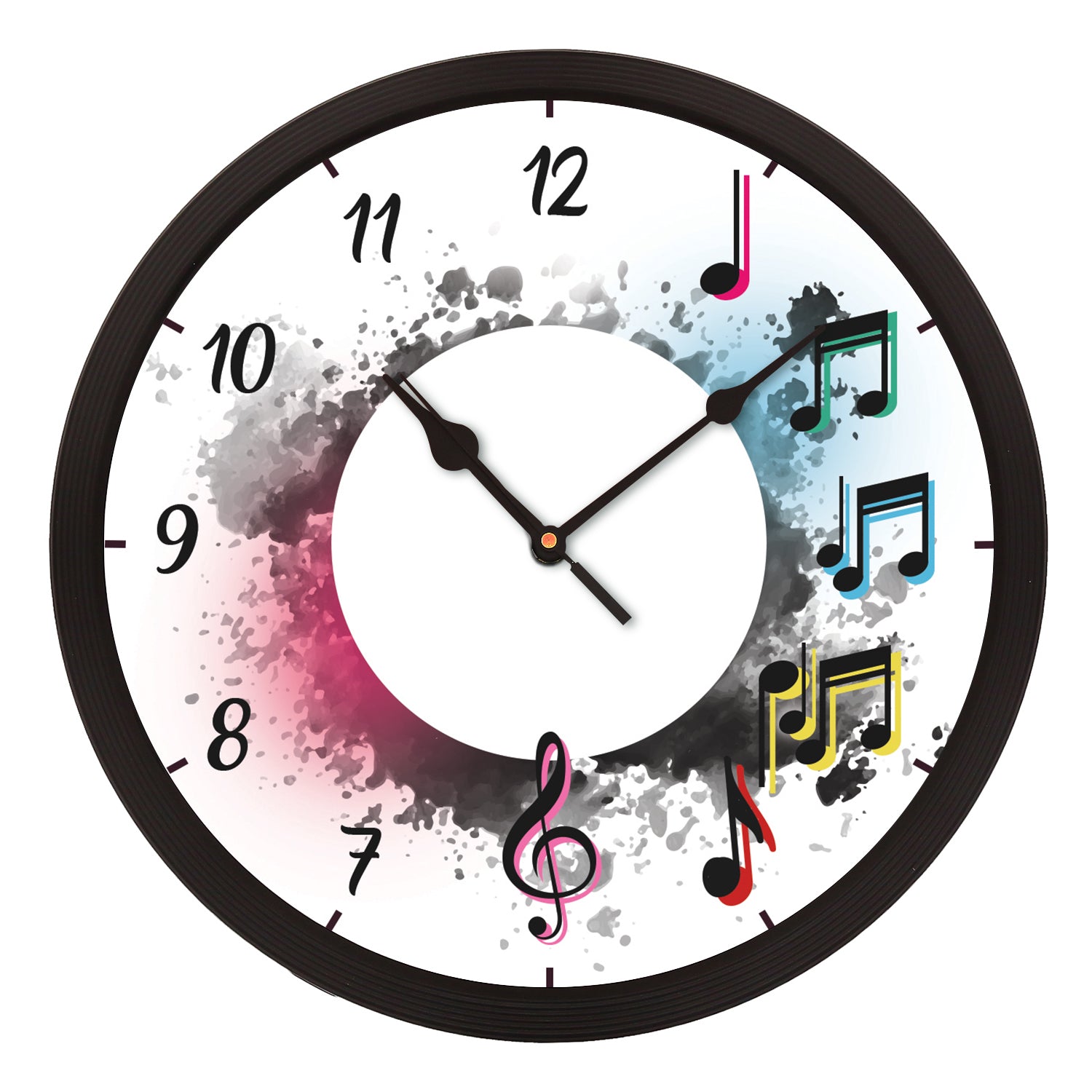 Musical Symbols Theme Round Shape Analog Designer Wall Clock