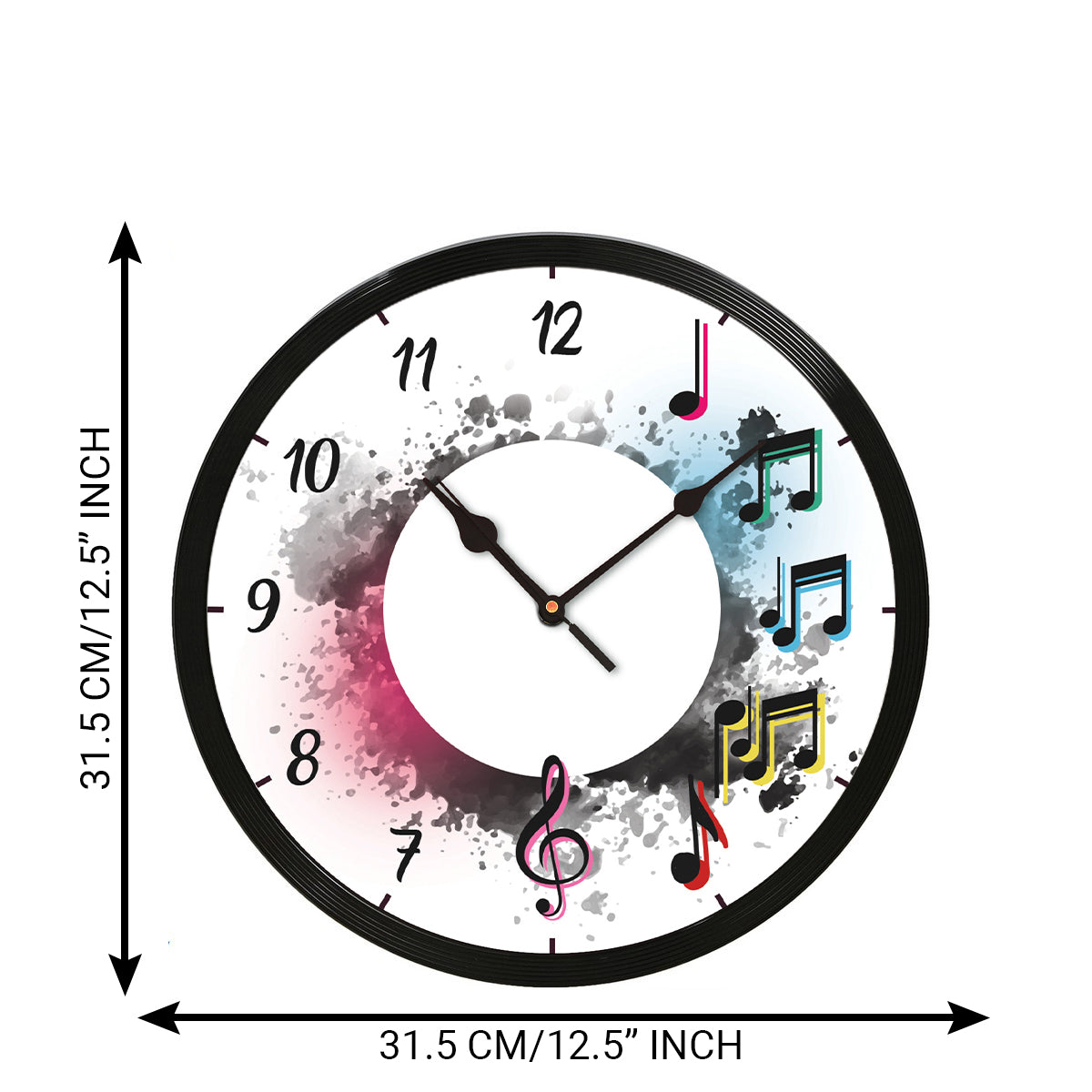 Musical Symbols Theme Round Shape Analog Designer Wall Clock 3