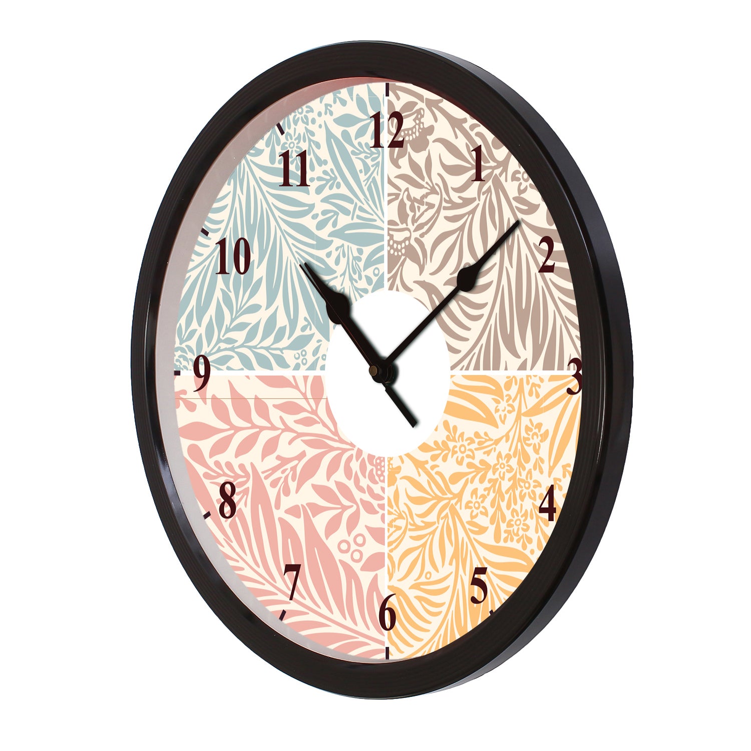 Multicolor Leaves Theme Round Shape Analog Designer Wall Clock 4