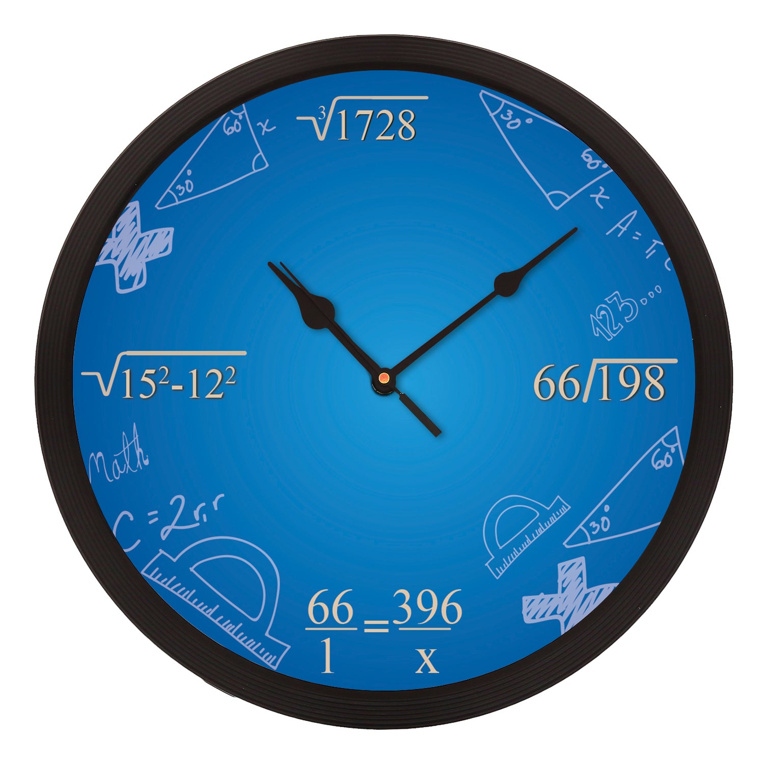 Math Equations Theme Round Shape Analog Designer Wall Clock