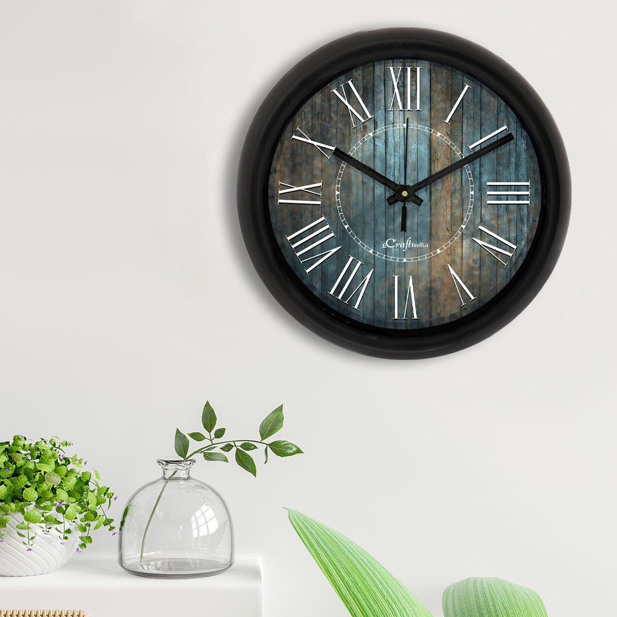 Rustic Wood Theme Round Shape Analog Designer Wall Clock 2