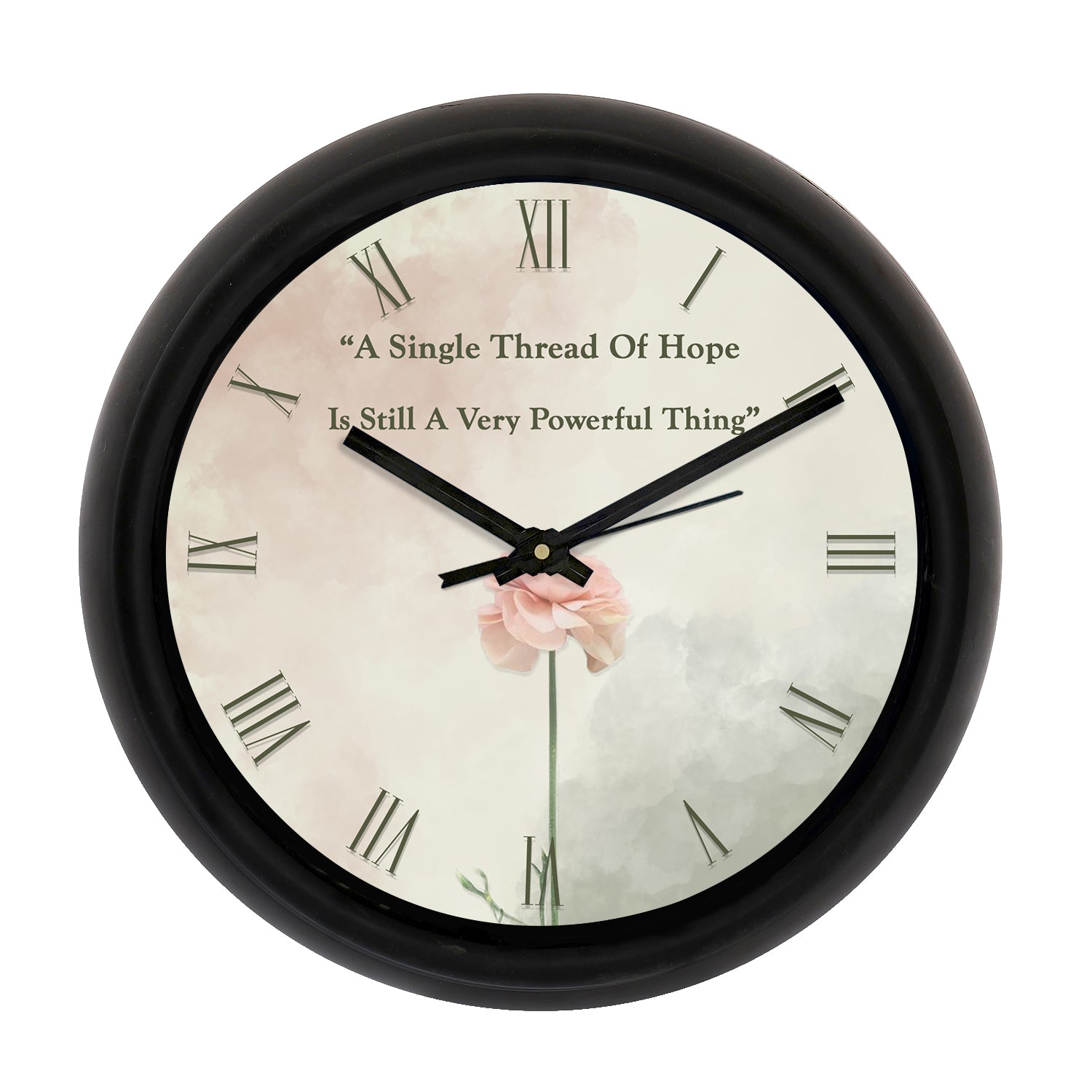 A Single Thread Of Hope Is Still A Very Powerful Thing Motivational Quote Round Shape Designer Wall Clock