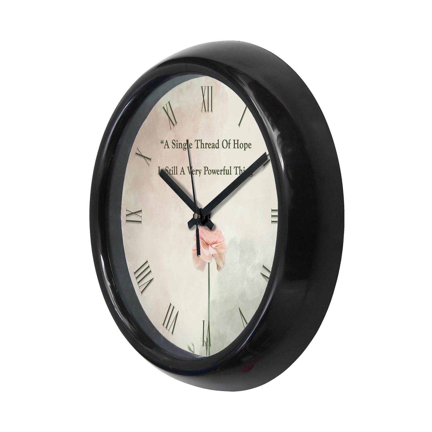 A Single Thread Of Hope Is Still A Very Powerful Thing Motivational Quote Round Shape Designer Wall Clock 4