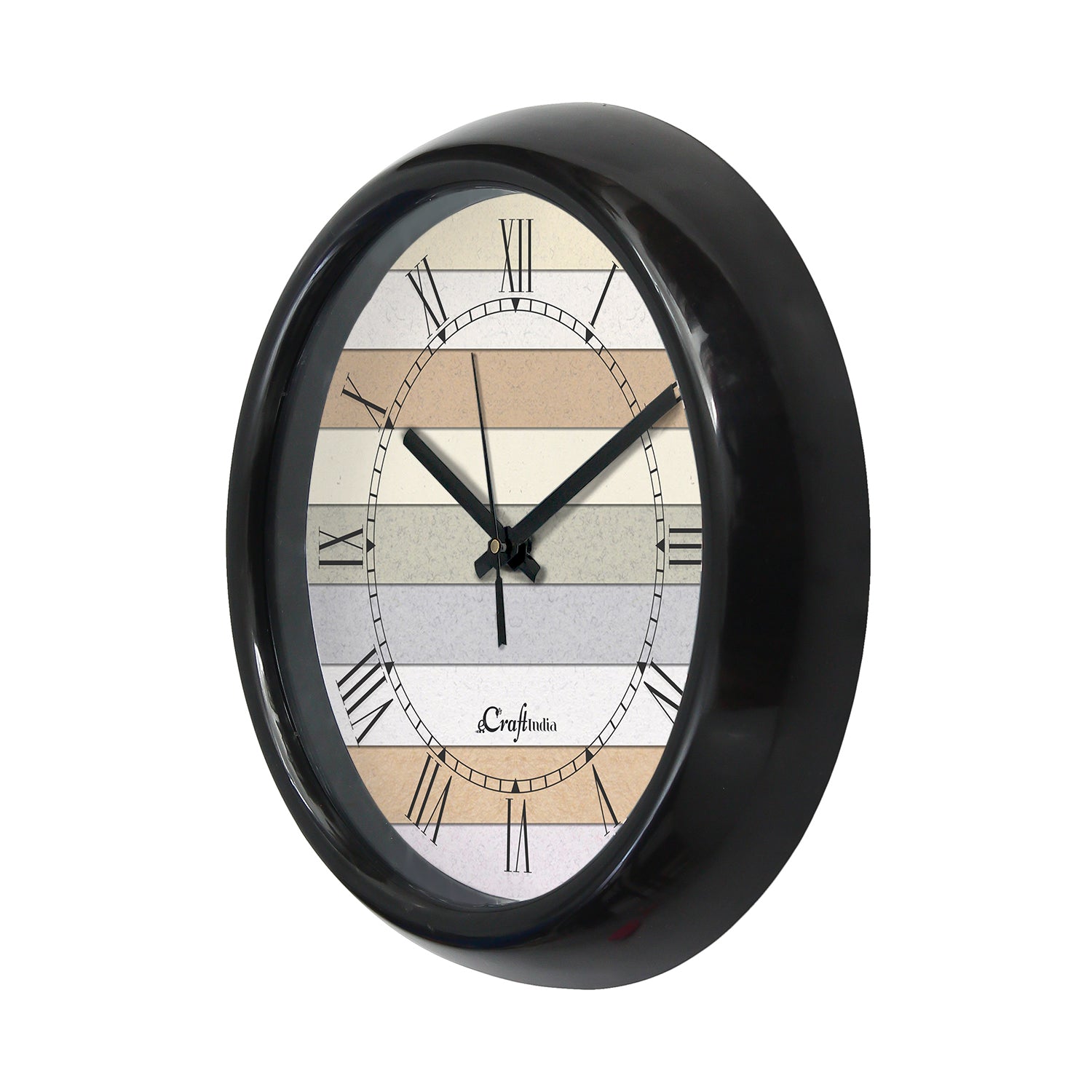 Minimalist Designer Round Analog Black Wall Clock 4