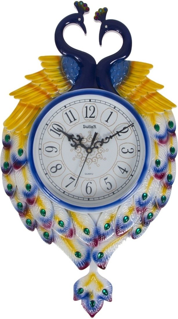 Royal Peacock Shape Pendulum Wall Clock 3